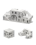 Architectural Transformable White Castle Building Blocks Set - 1170PCS Construction Magic Maze Mode Collectible Display Set for Adults and Teenagers