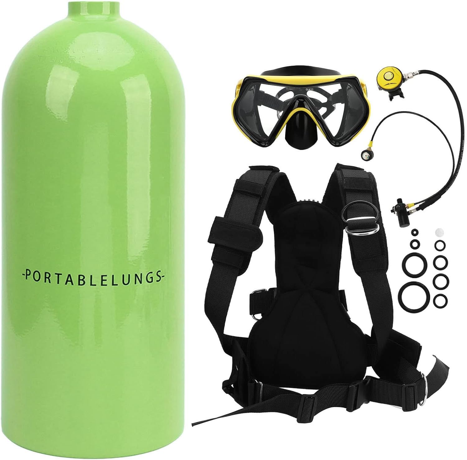 Underwater Oxygen, 3L Capacity Scuba Diving Gear Portable Long Tube Joint Strong Filtration for Diving