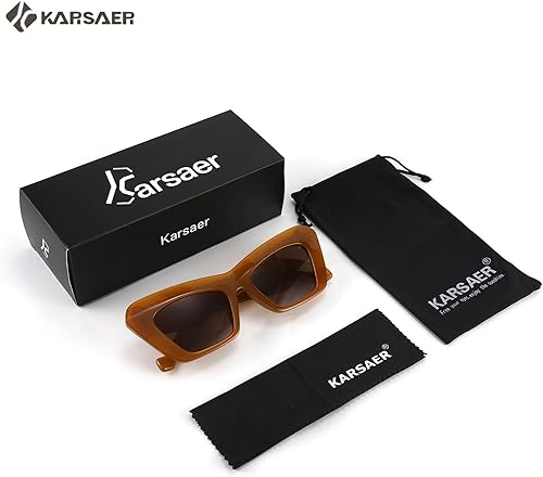 Miniatura 6 de Karsaer Vision - Lentes de sol retro vintage Cateye para mujer, montura cuadrada, lentes de sol de los años 90, lentes de sol clásicos de los años 70