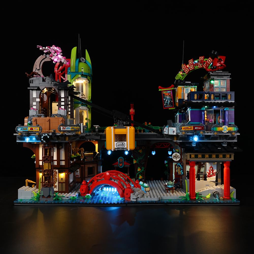 Kyglaring LED Lighting Kit For Lego-71799 City Markets Kits, Designed for Lego Building Blocks Model