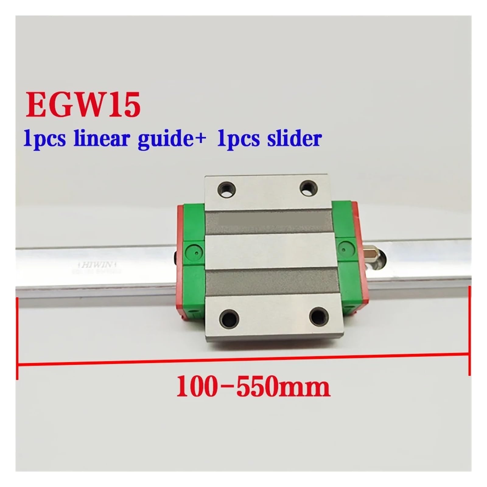 EGW15 EGW15 Prowadnica liniowa z suwakiem o wysokiej precyzji 100-550 mm (100 mm)