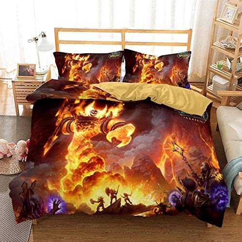 Housse couette World of Warcraft 200x200 zippée pour éviter la couette qui glisse