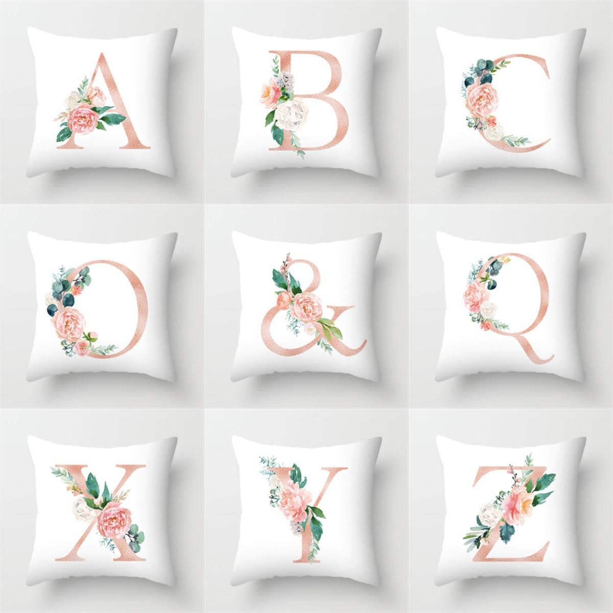 Fodera Per Cuscino Decorativo 26 Lettere Motivo Floreale Lettere Dell Inglese Per Divano E~p157114459