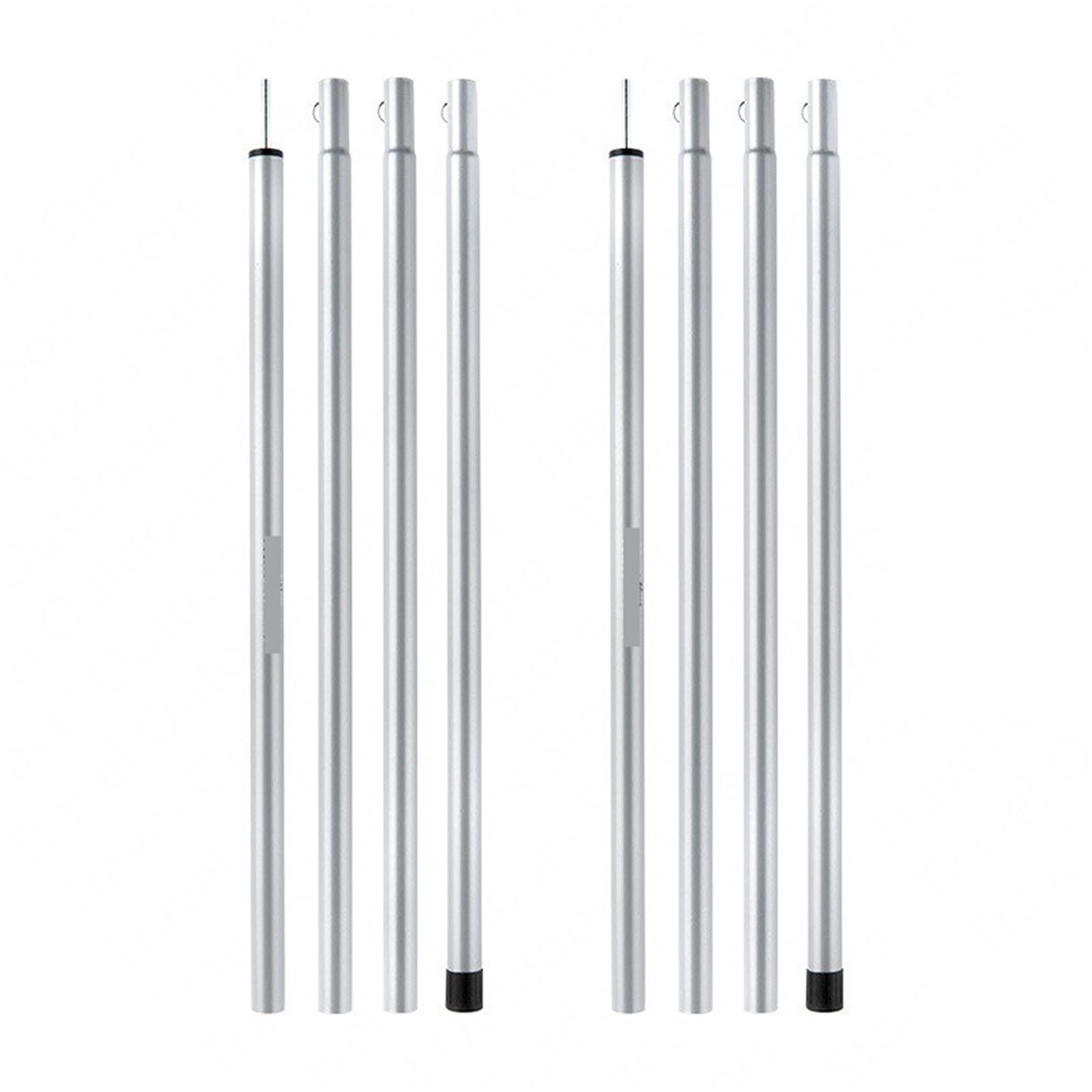 Kit di Riparazione Regolabile for palo della Tenda in Ferro, Diametro Interno 2-2,4 m, Confezione da 2, Argentato for la Sostituzione del Campeggio all'aperto