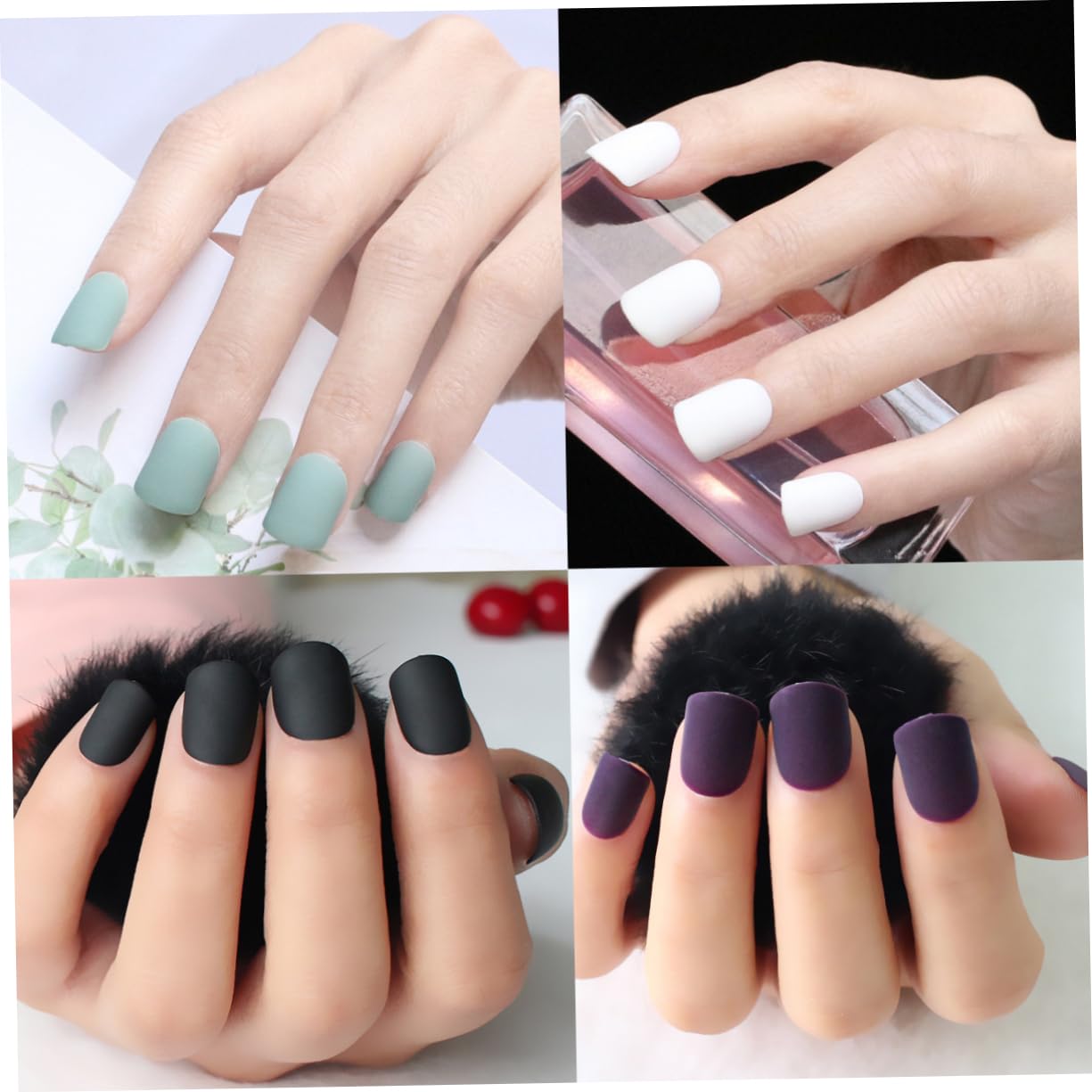FOMIYES 288stücke Falsche Nägel Mit -finish Farben Kunstnägel Im Kurzen Quadratischen Design Für Nagelstudios Und -nailart Für Jede Gelegenheit
