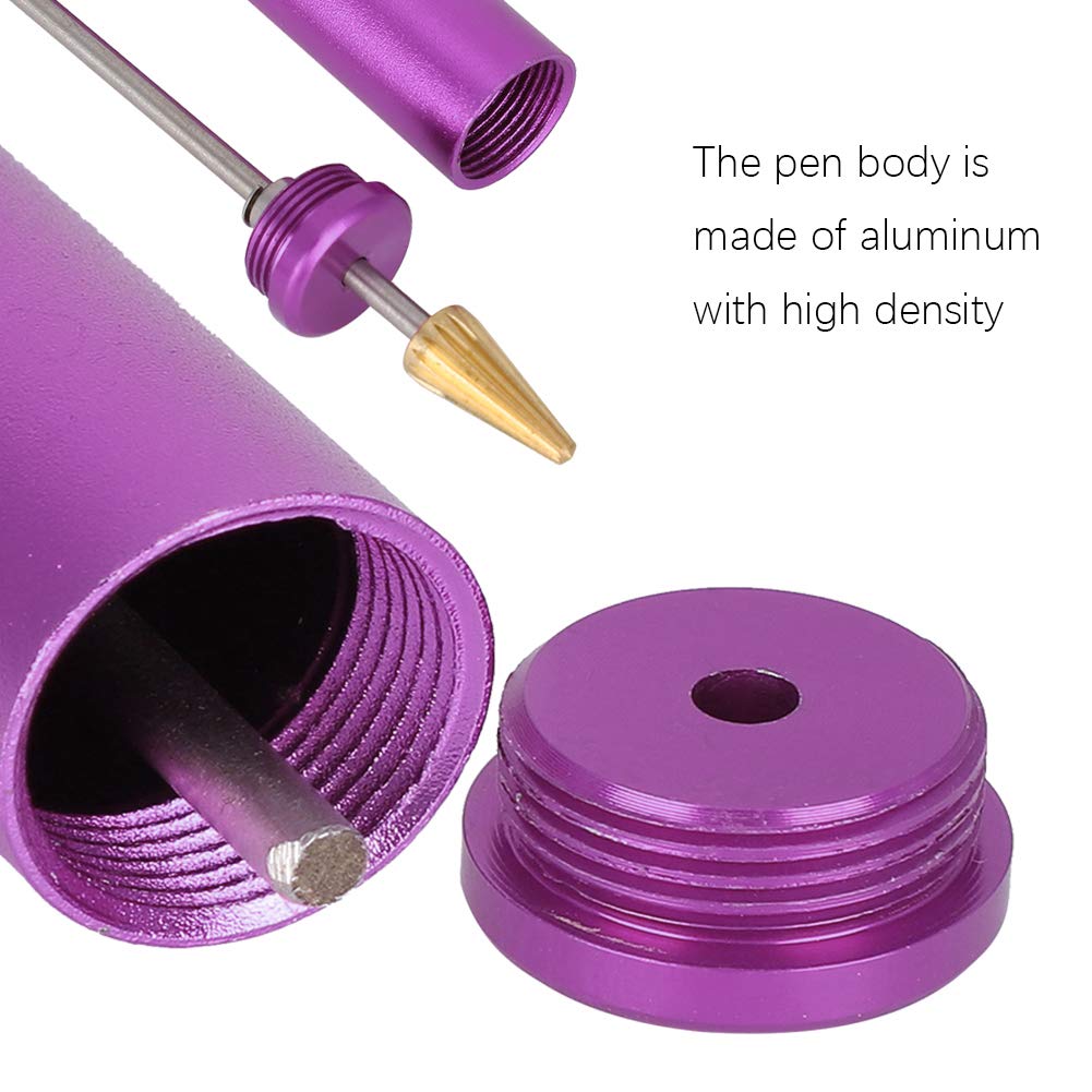 HERCHR Set 6 Penne Coloranti Per Bordi In Pelle – Doppia Testa (Rullo E Colla) In Acciaio Inox, Per Lavorazione Pelle Fai-da-te, Borse, Cinture - 2