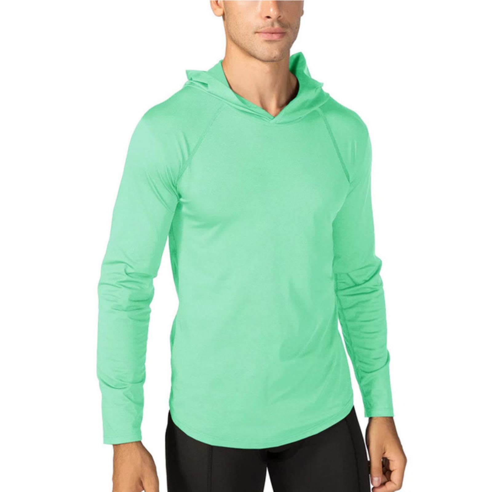 Uomini Protezione Solare Manica Lunga Anti UV Beach Estate Felpa Con Cappuccio T Shirt Multi Colore Rashguard