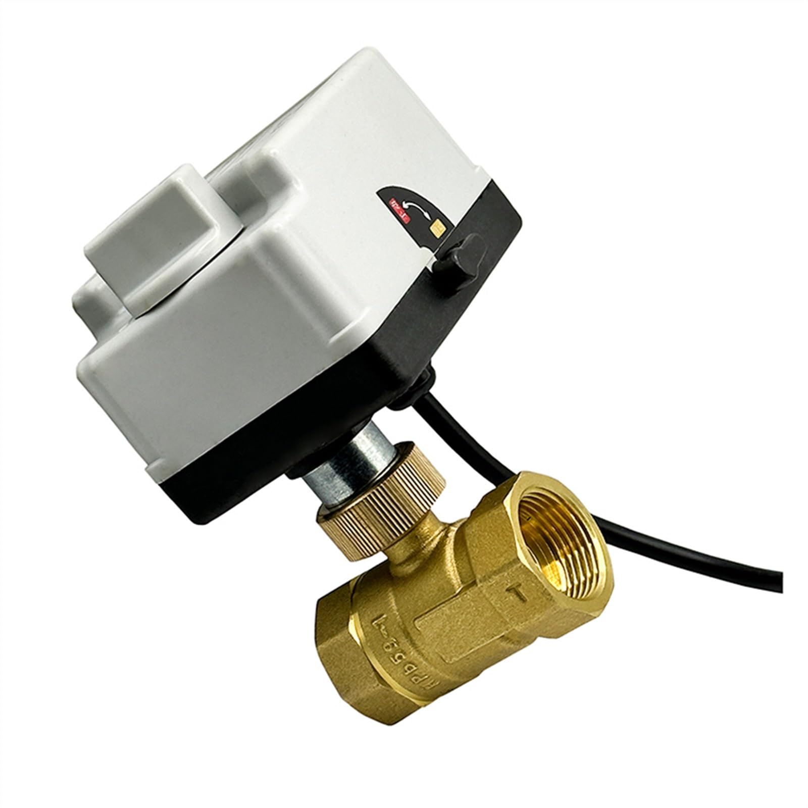 Zdeswaa 1/2 Dn5 Dn20 Dn25 Motorized Ball Valve 3-Wire Point Control Electric Ball Valve With Manual Switch(",220Vac)