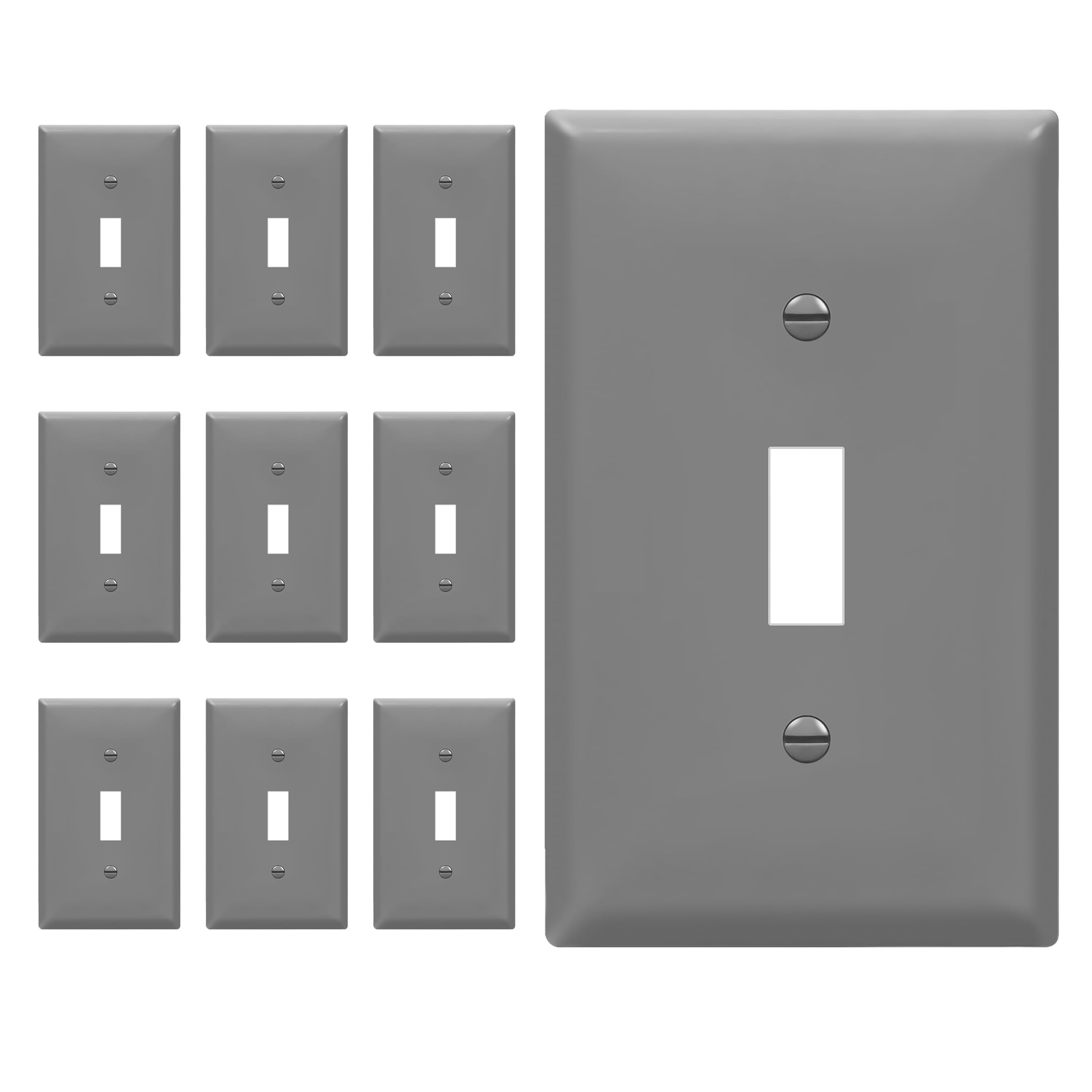 ENERLITES Toggle Switch Plates - 5 Pack, Durable & White -17 ENERLITES Toggle Switch Plates - 5 Pack, Durable & White -17