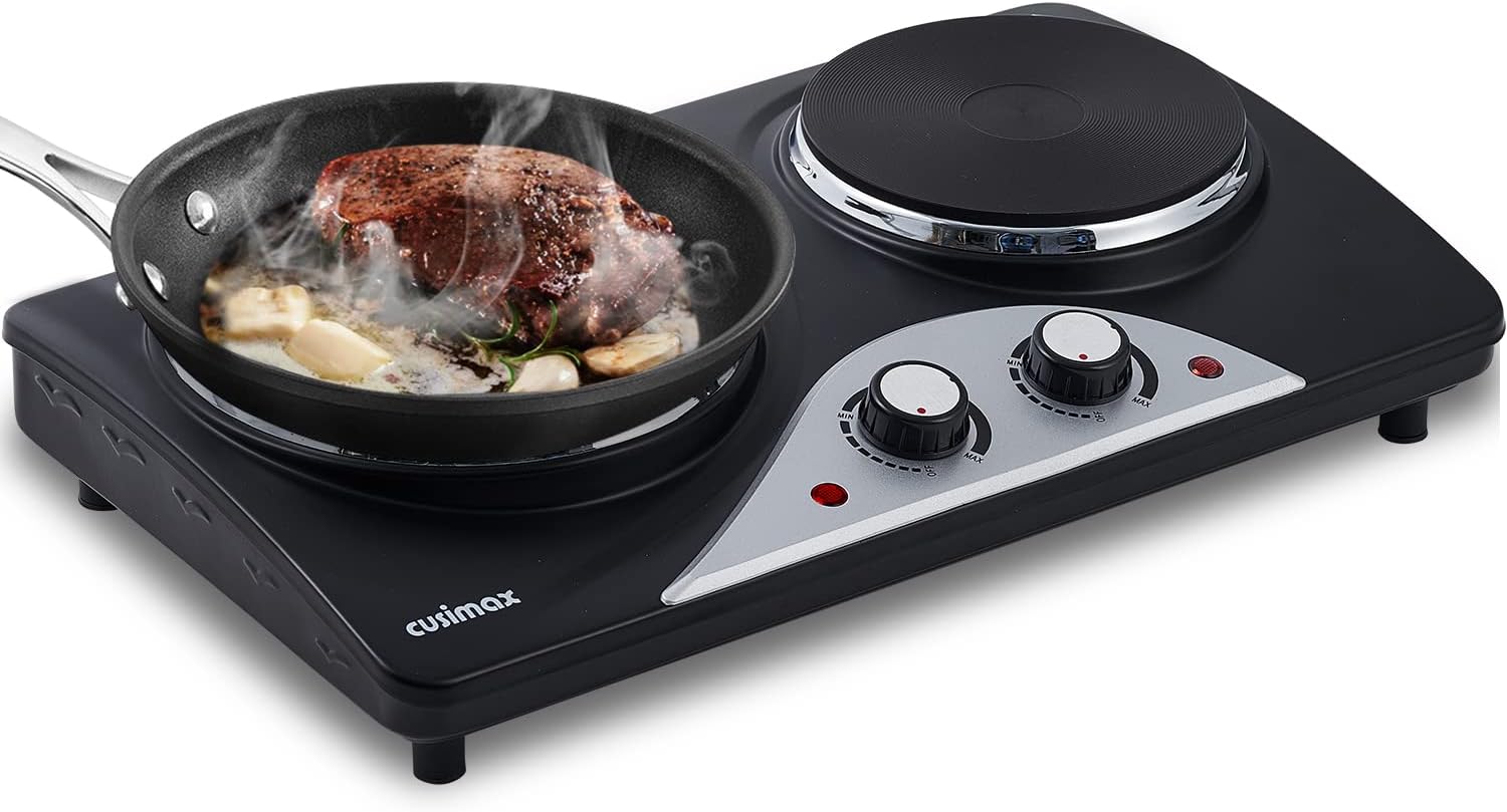 CUSIMAX Electric Hobs, 2500W Electric Hot Plates for Cooking Portable