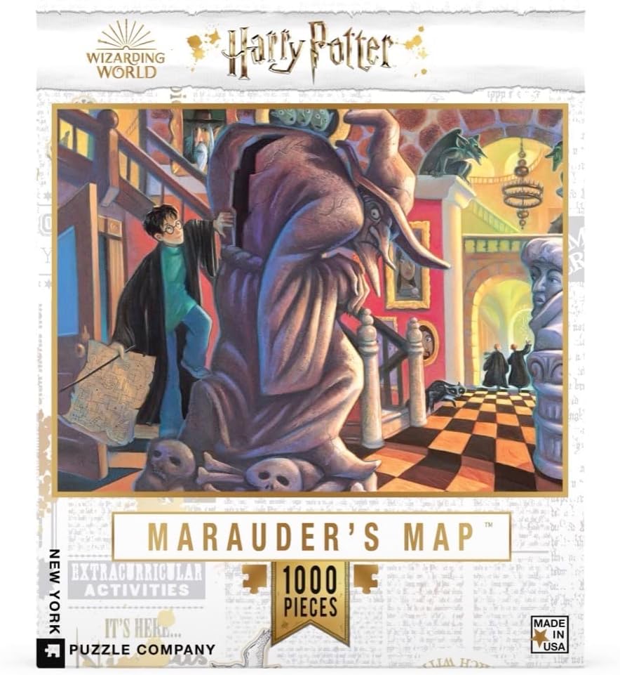 New York Puzzle Company - Harry Potter The Marauder's Map - 1000 Piece Jigsaw Puzzle for Adults by Mary GrandPré