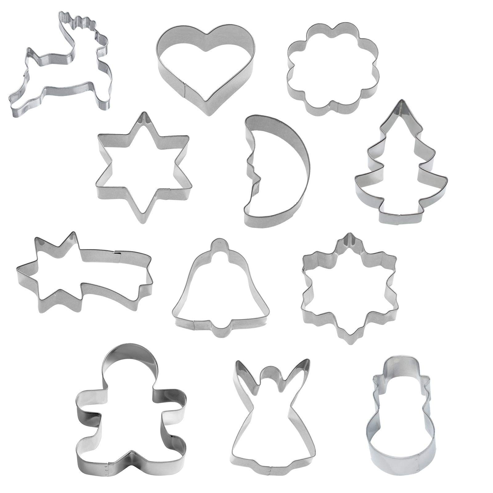 Westmark Set 4 Stampini Per Biscotti In Acciaio Inox – Felicità E Amore: Quadrifoglio, Cuore, Ferro Di Cavallo, Rosetta - 2