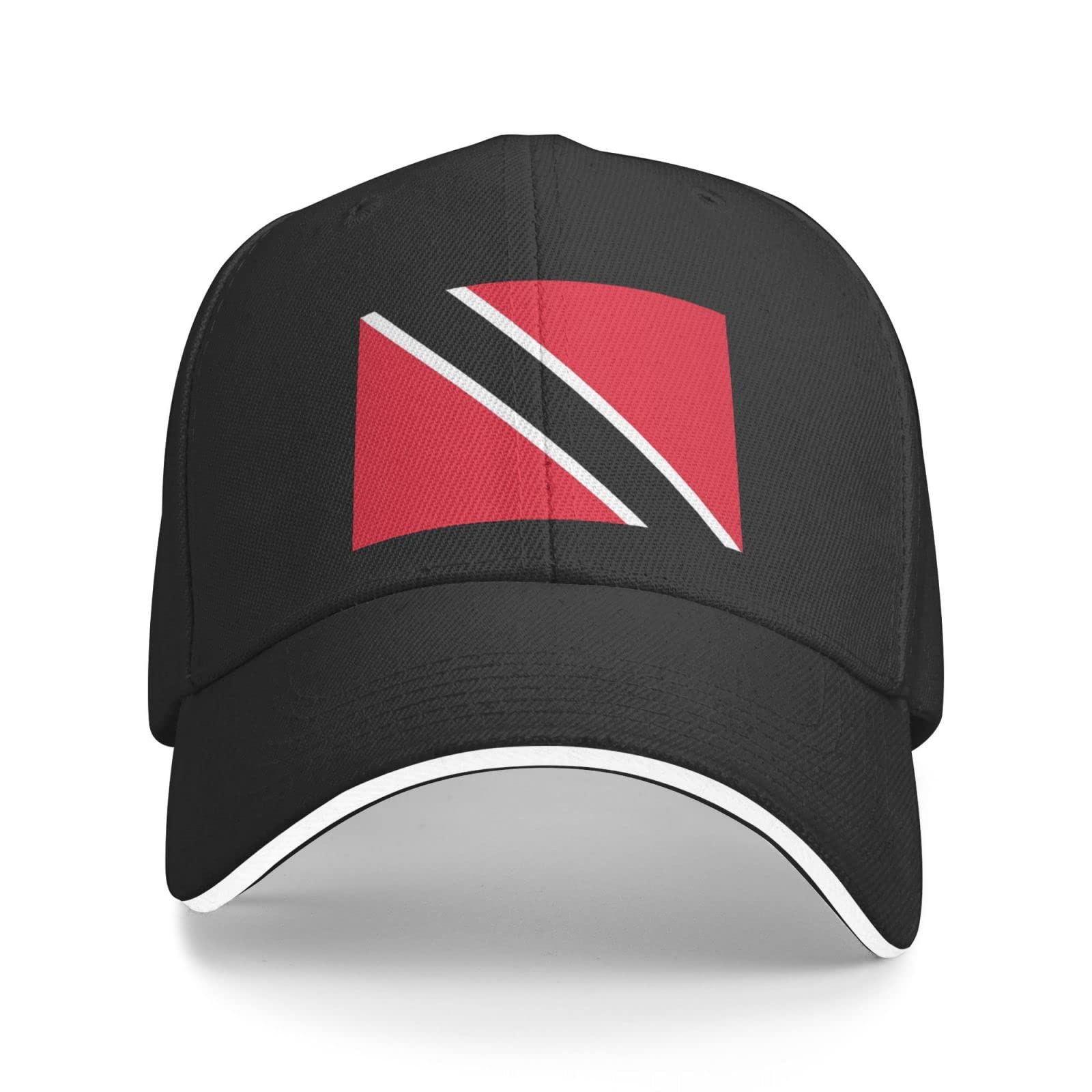 Classic Baseball Trinidad and Tobago Flag Caps Unisexblack Washed Baseball Sandwich Trinidad and Tobago Flag Hats