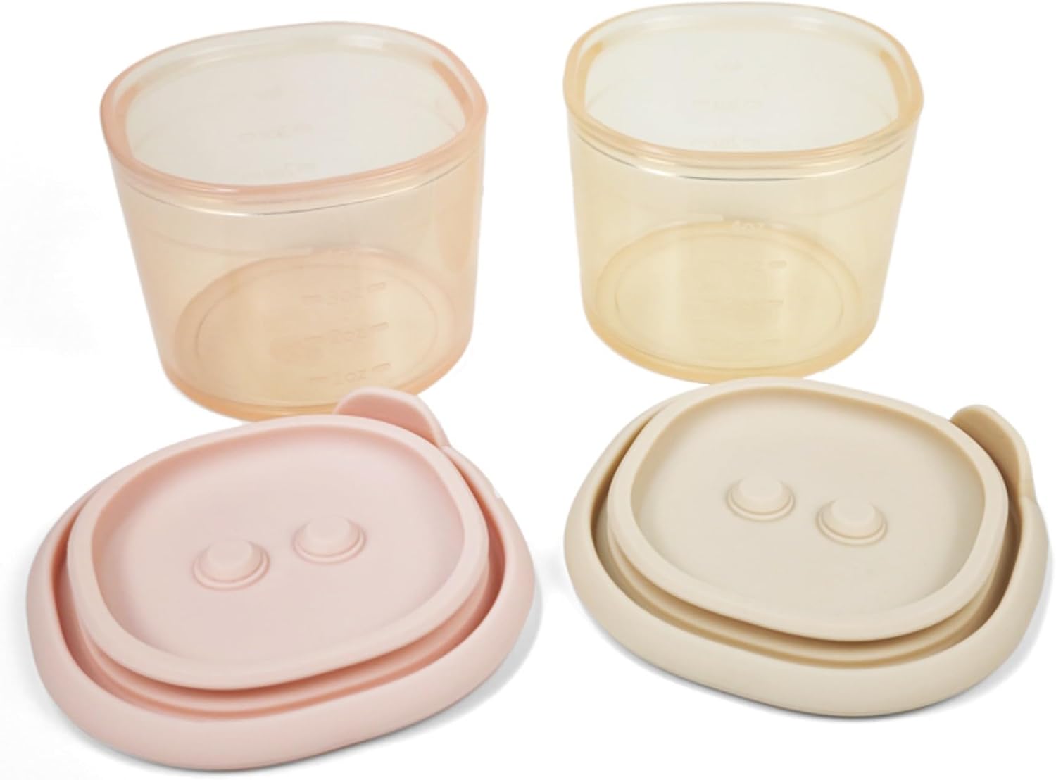 Ali+Oli Mealtime Learning Bundle – Silicone Bento Box + 2× 4 oz Containers – Pink – Spill‑Proof, Microwave & Dishwasher Safe – Toddler Lunch & Snack Set