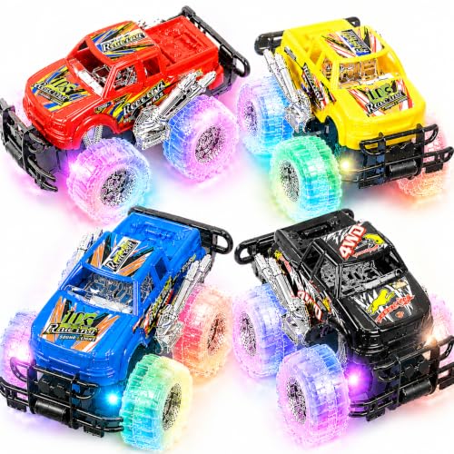 ArtCreativity Light Up Monster Truck Toys for Toddler Boys...