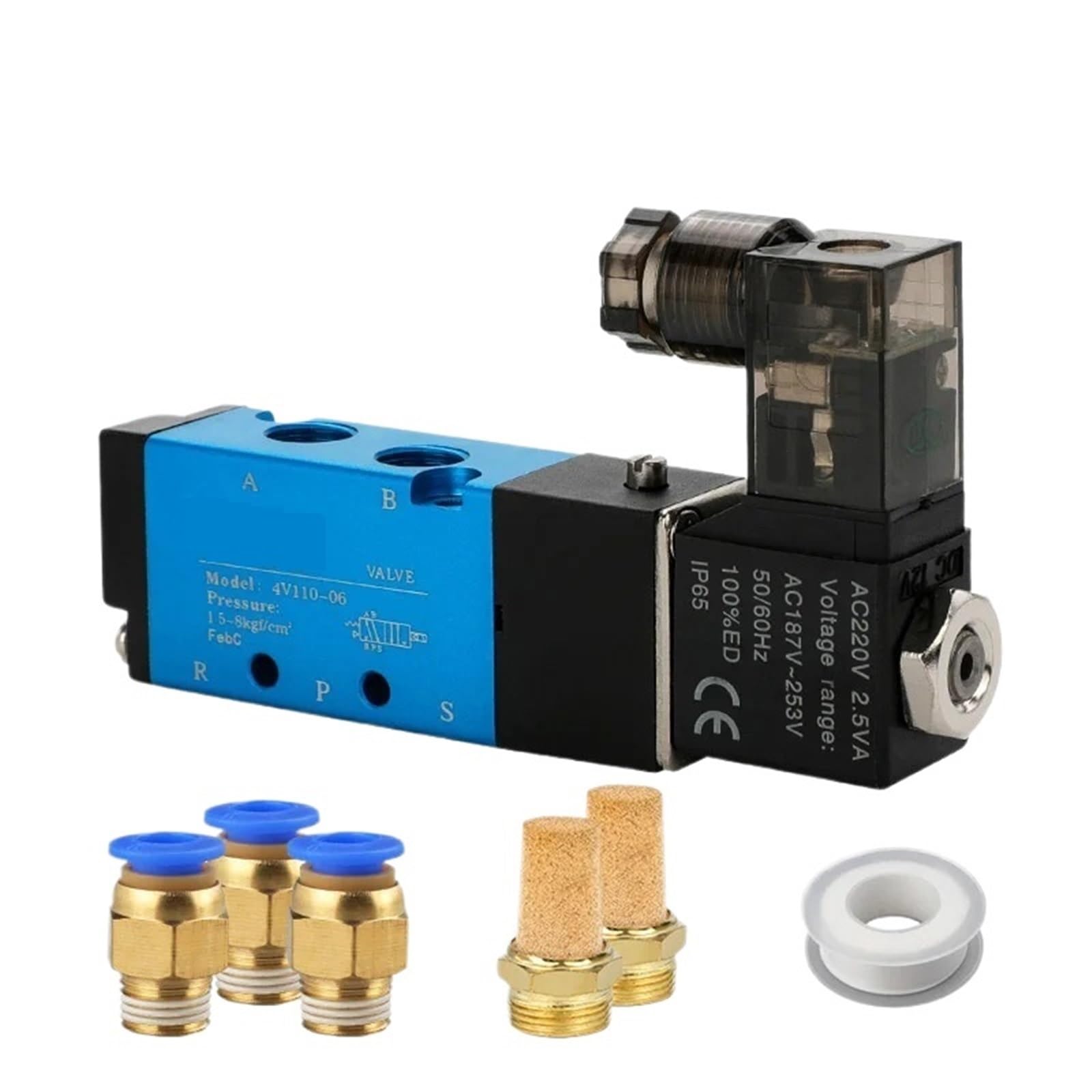 Electrovanne pneumatique 4V210-08 anti-fuite d'air pour circuit de commande 10mm