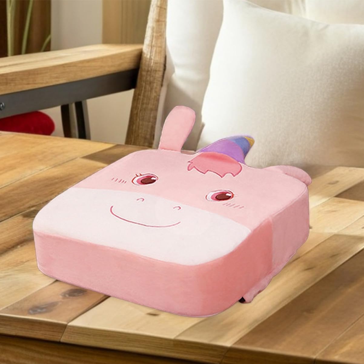BESTYASH Cuscino Alzasedia Spessore con Base Antiscivolo Rialzo Sedia per da Pranzo Imbottitura Morbida e Portatile per Studenti Facile da