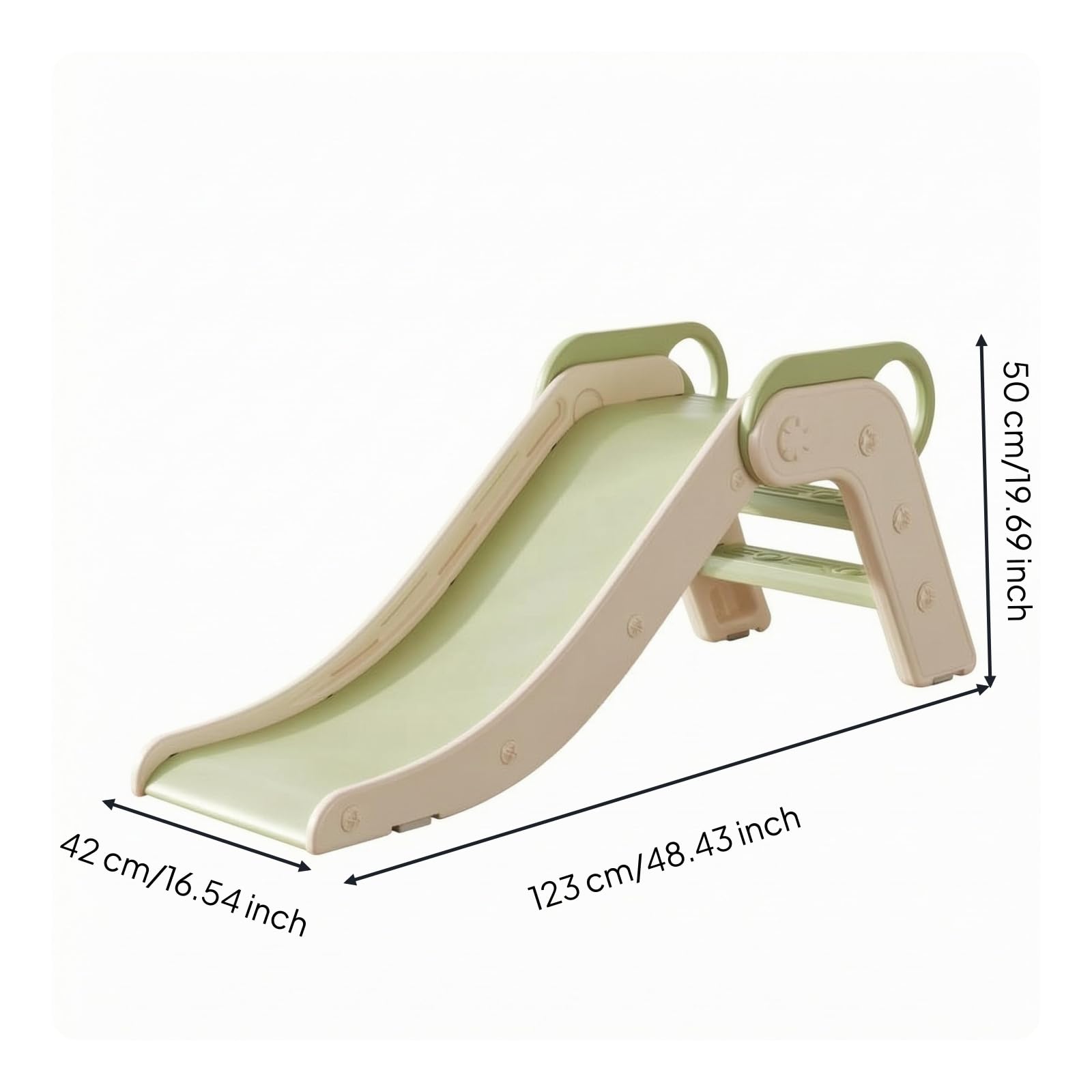 Almencla Kinder Rutsche Klappbare Spielzeug Indoor Faltbare Rutschbahn HDPE Struktur für Kinderzimmer Wohnzimmer Tägliche Nutzung 123x42x50cm