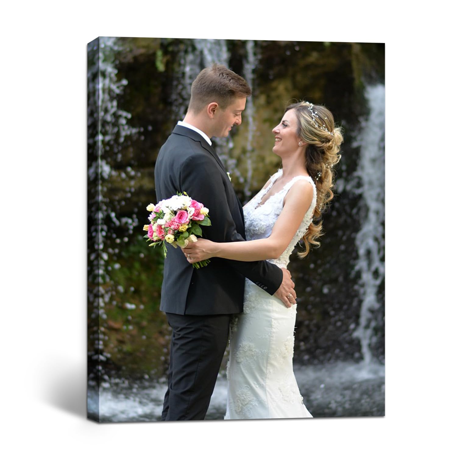 HomeLifairy Custom Canvas Prints With Your Photos - Personalized Canvas Picture Prints Framed Wall Art for Wedding, Home Decor, Bedroom, Living Room, Office (6 in x 8 in)