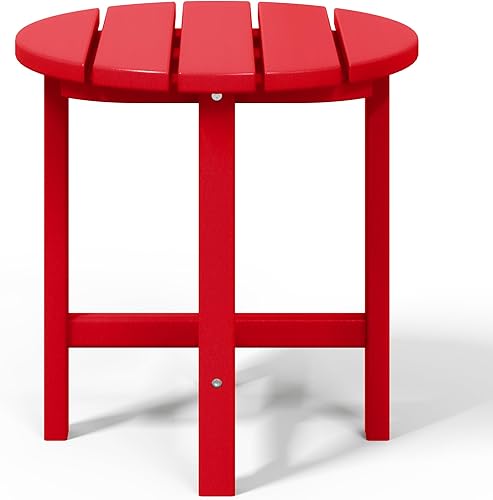 Vista 110 de WestinTrends Dylan Adirondack - Mesa auxiliar redonda para exteriores, color negro