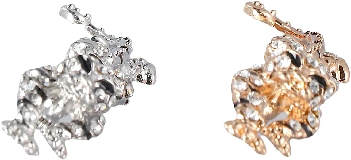 Leadigol Rhinestone Tiger Brooch Pins Women Men Fashion Jewelry Gold Silver Animal Lapel Pin Coat Collar Brooch Badge Wedding Party Clothes Decoration Gifts - Image 8