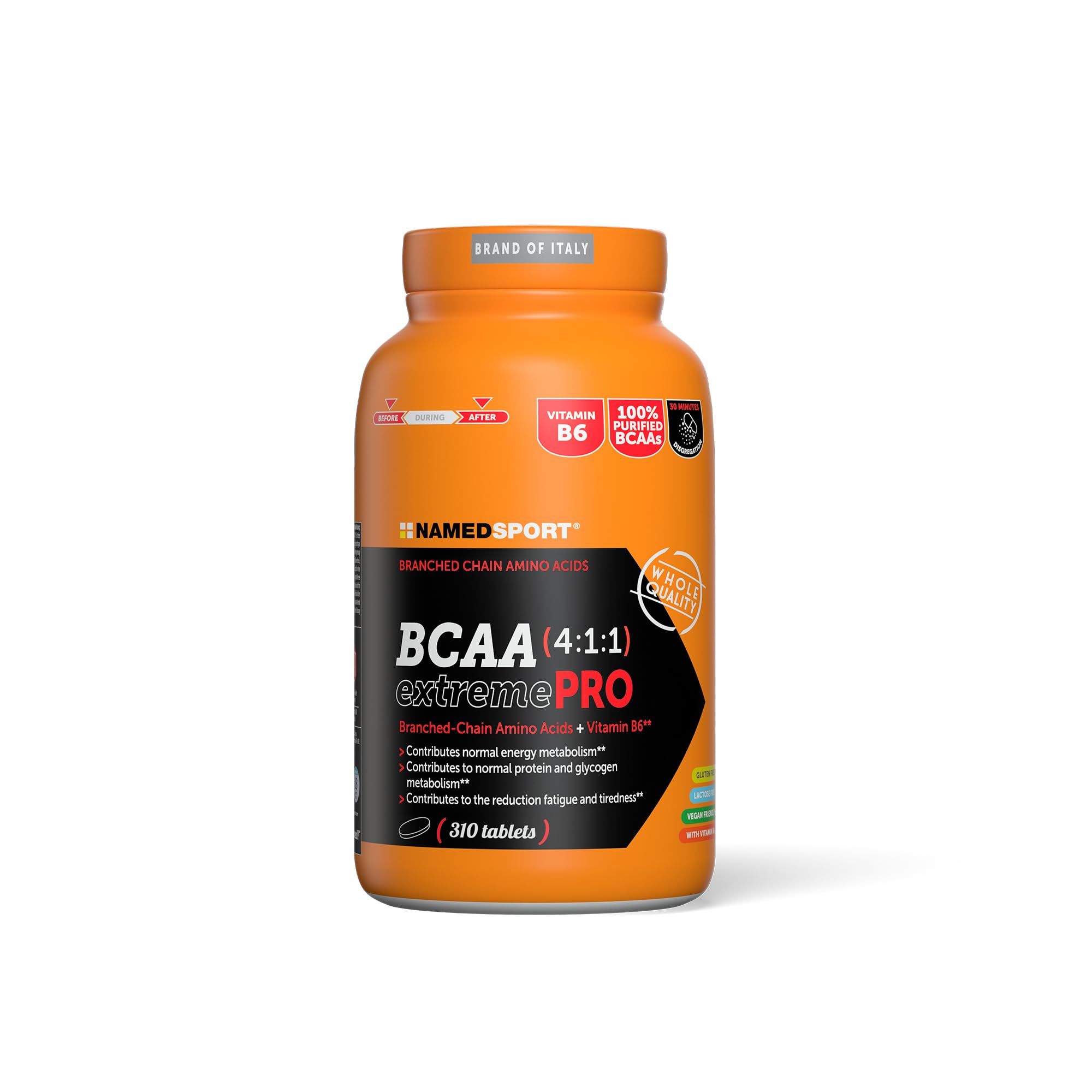 BCAA 4:1:1 extremePRO 310 cpr - integratore di Aminoacidi a catena ramificata Ajipure® (1g/compressa) al massimo stato di purezza