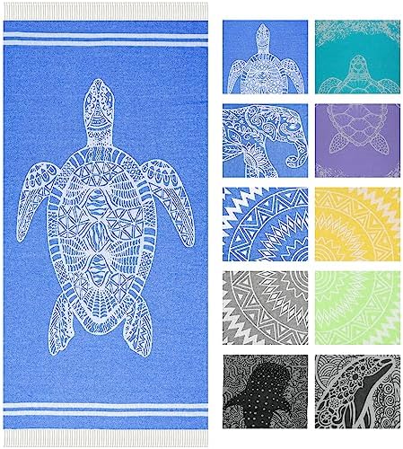 Turkish Beach Towel Quick Dry Absorbent 1OO% Cotton Lightweight Thin Bathroom Bath Pool Swim Towels Extra Large Oversized Sand Free Towel Beach Accessories Essentials Stuff Cloud Gift for Adults