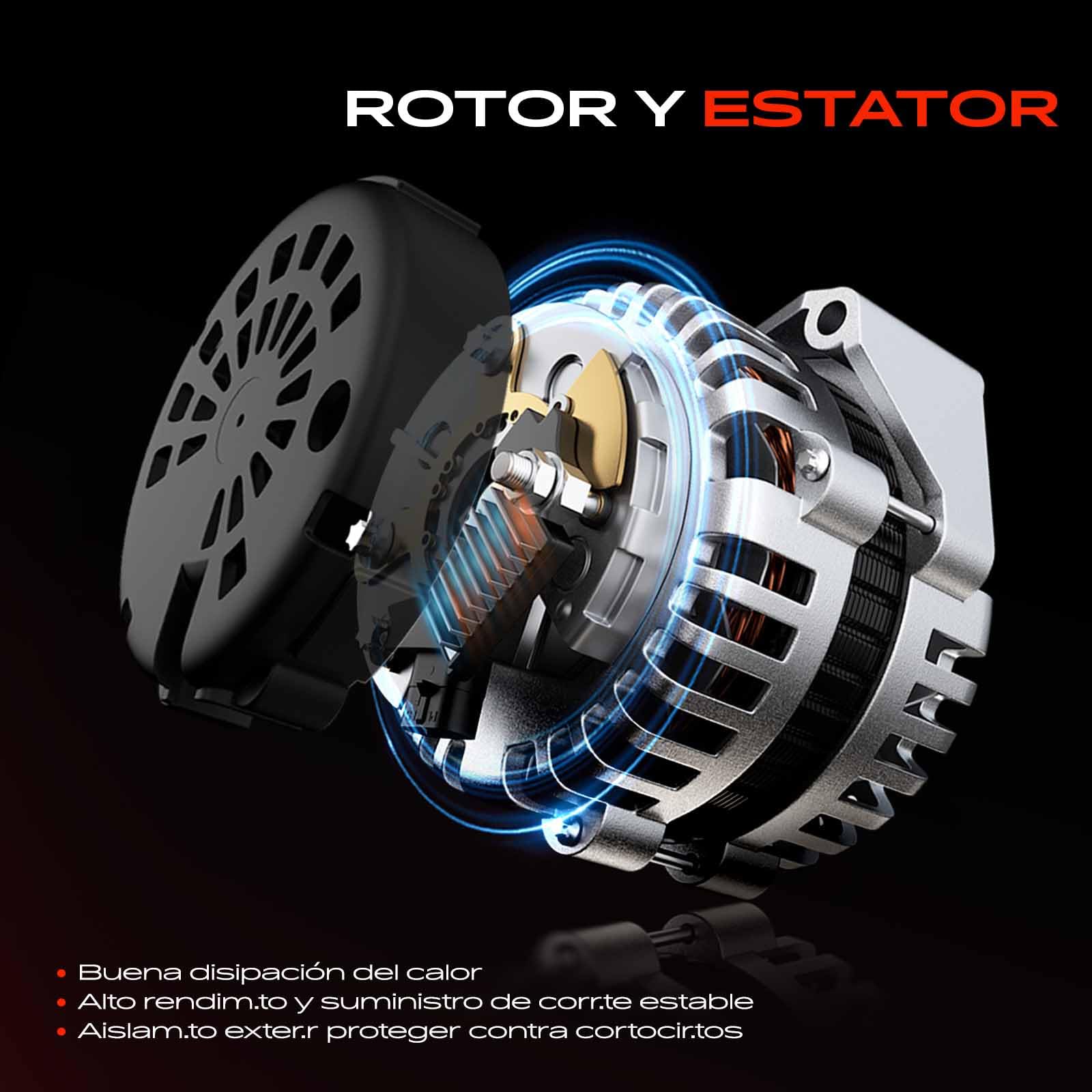 Frankberg Alternador con Polea de Rueda Libre Compatible con CR-V III RE 2.2i-CTDi 4WD CR-V II RD 2.2 CTDi Civic VIII Hatchback FK FN 2.2 CTDi FR-V BE 2.2i-CTDi Accord VII 021080-0010