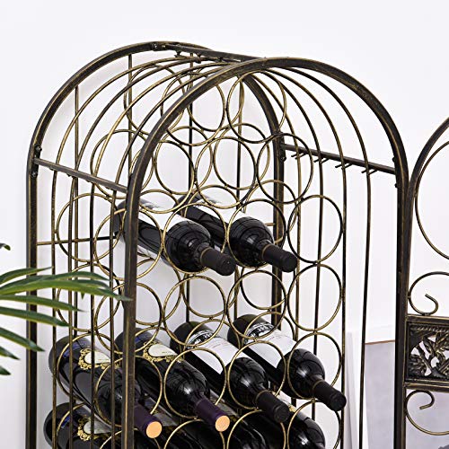 Soporte para 45 botellas de vino de hierro forjado miniatura 7