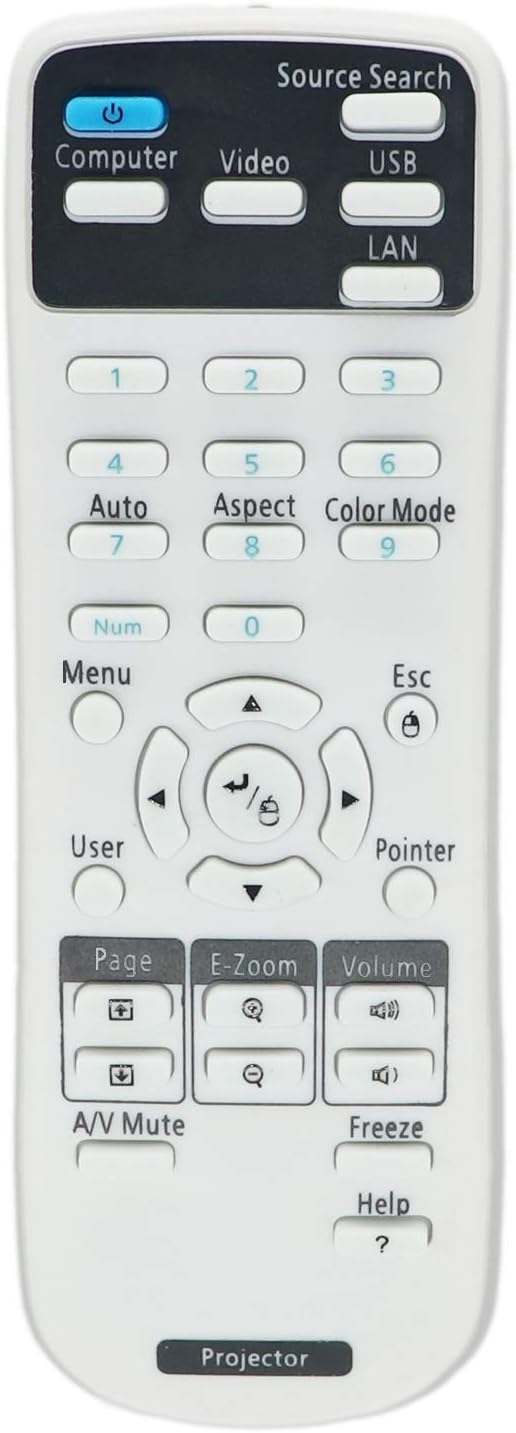 Gotronic Projector Remote Controller for Epson EB-1970W EB-1975W EB-1980WU EB-1985WU H619A H619B H620B H622B PowerLite 1970W PowerLite 975W PowerLite 1980WU PowerLite 1985WU Replacement Projectors