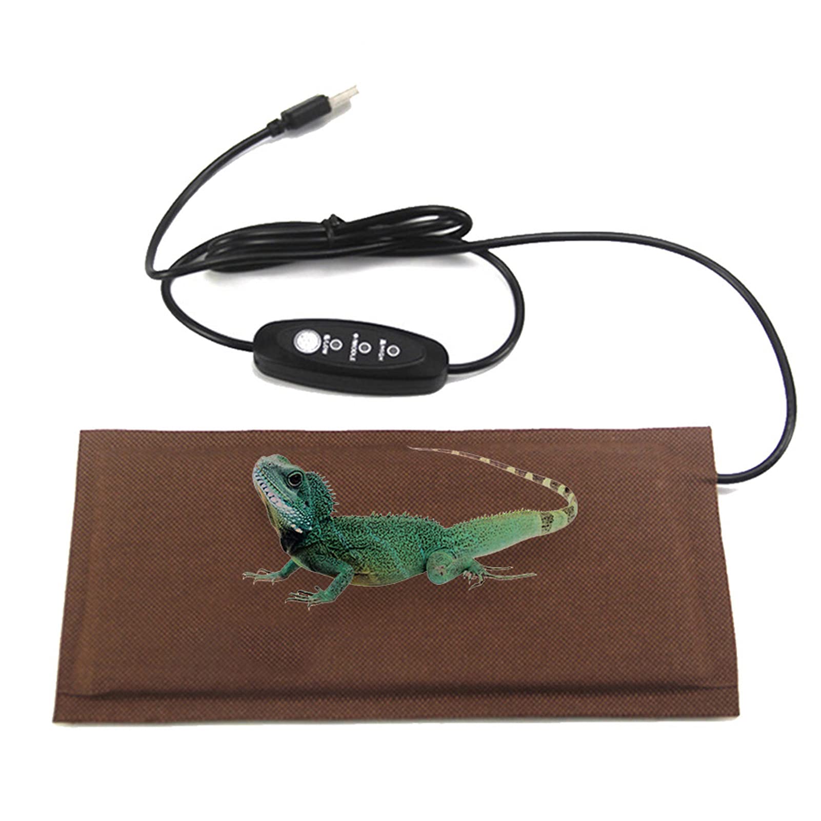 Estera calefactora para mascotas pequeñas y reptiles con termostato ajustable 8