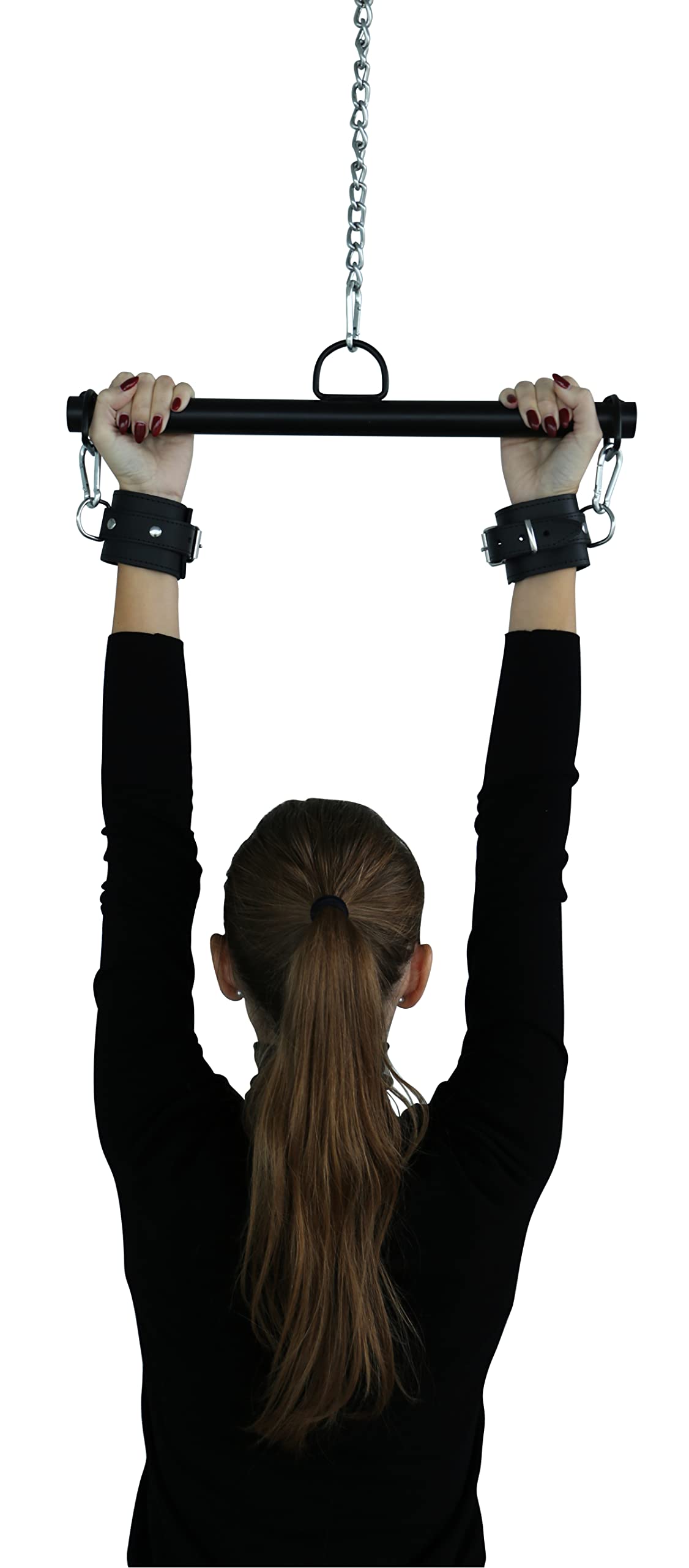 BDSM Leder Stand Hänge Fesseln Handfesseln Spreizstange Hängefesseln