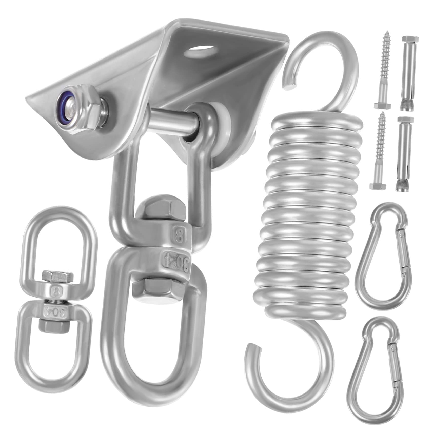 TOYANDONA 1 Juego Gancho De Columpio Silla Hamaca Ganchos para Colgar Hamacas Colgador De Columpio con Mosquetón De Yoga Columpios con Percha De Madera Acero Inoxidable 304