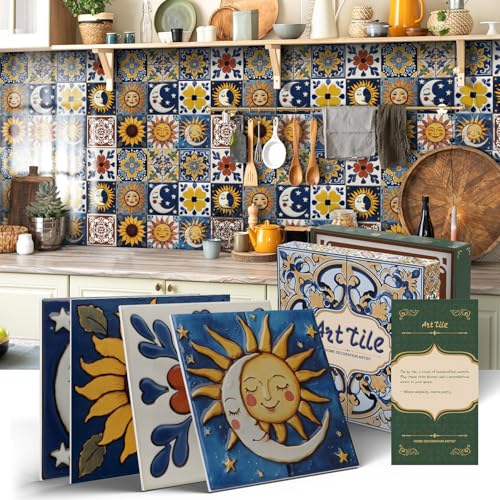 ViibXfans 6x6 Tile Decals Backsplash Stickers 12Pcs