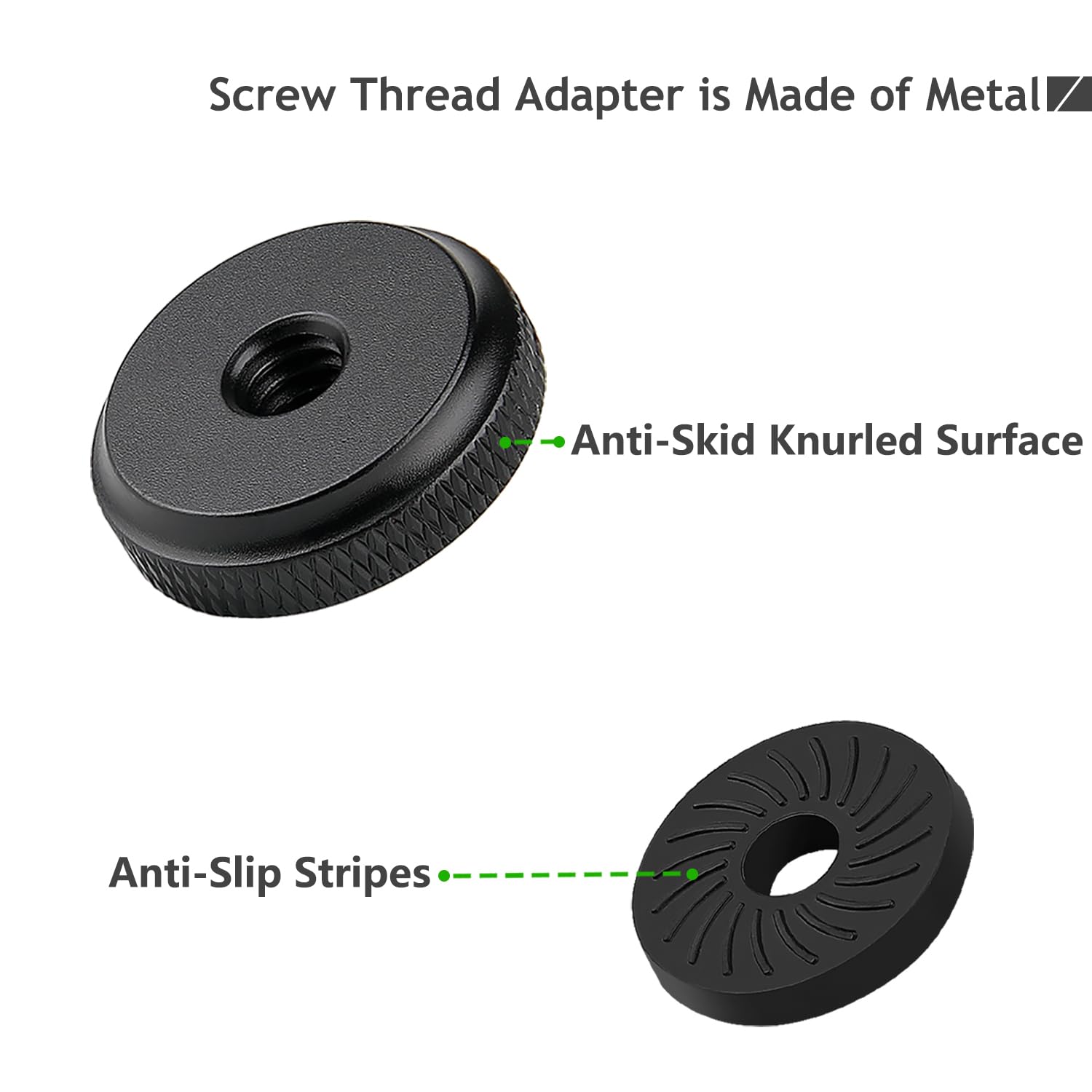 1/4" Thumb Nuts with Rubber Pads - Secure Camera Mounts -5 1/4" Thumb Nuts with Rubber Pads - Secure Camera Mounts -5