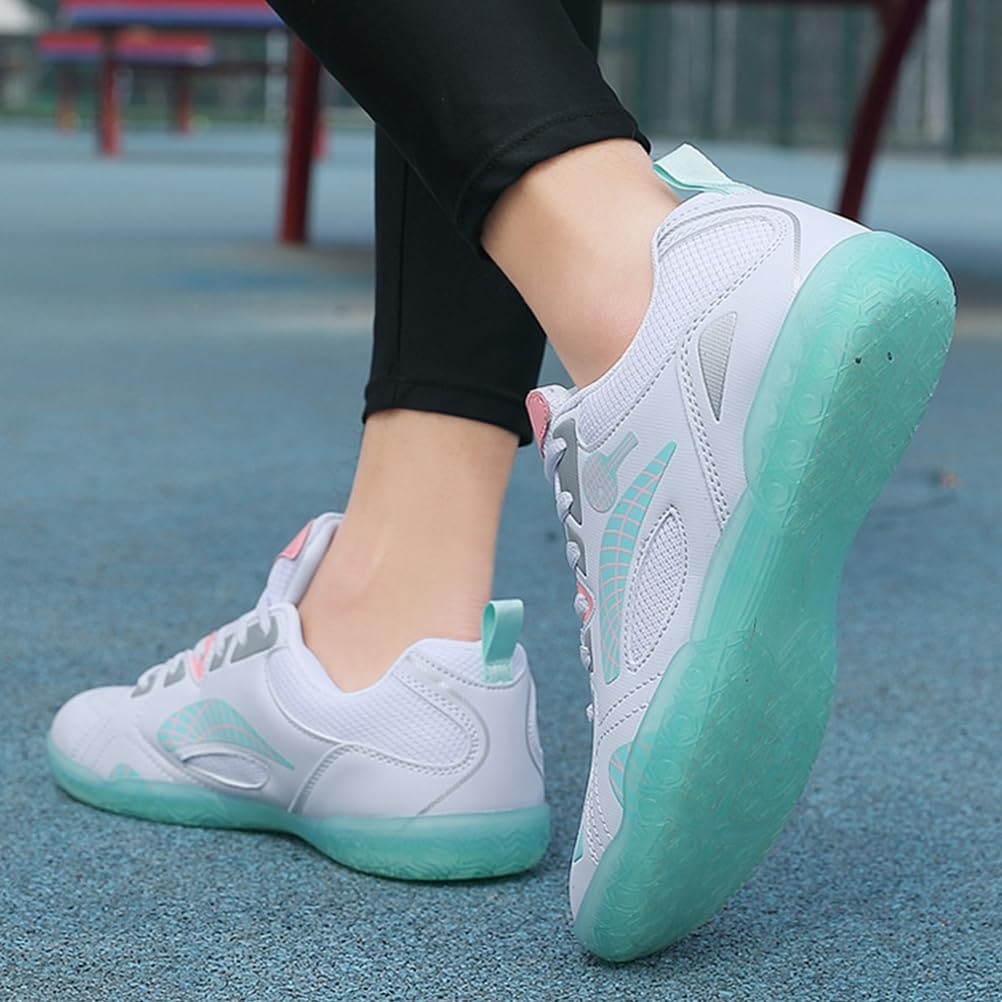 Zapatillas de Tenis de Mesa para Hombre, Zapatillas de bádminton con Soporte de Arco para niños y niñas, Voleibol y Pickleball