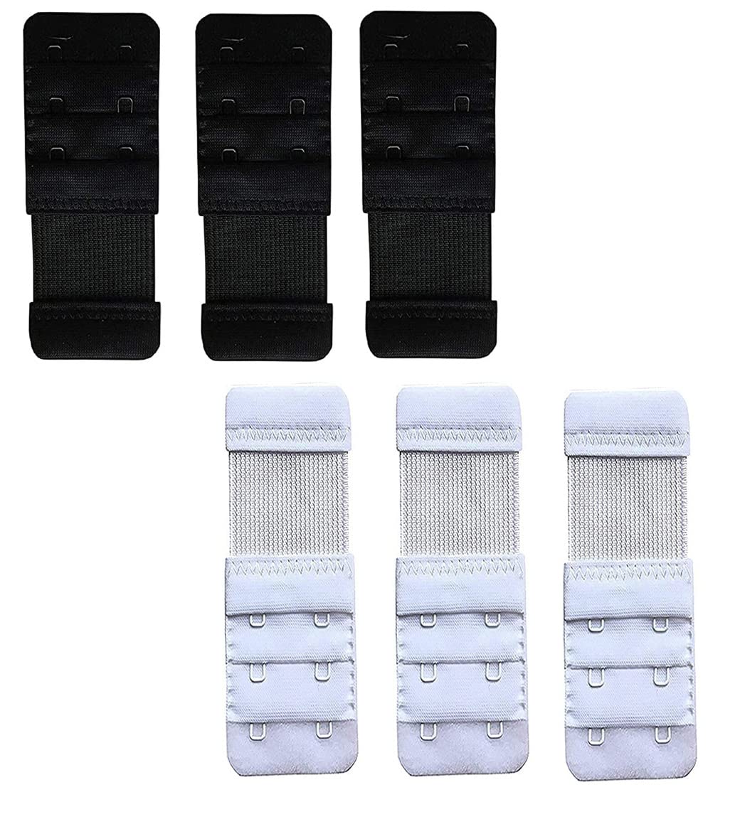 � Bra Hook Extender-2 Hook - 3 Rows (with Extra Elastic) Save Your Bra Increase WHITE, BLACK COLOR SET-image-44