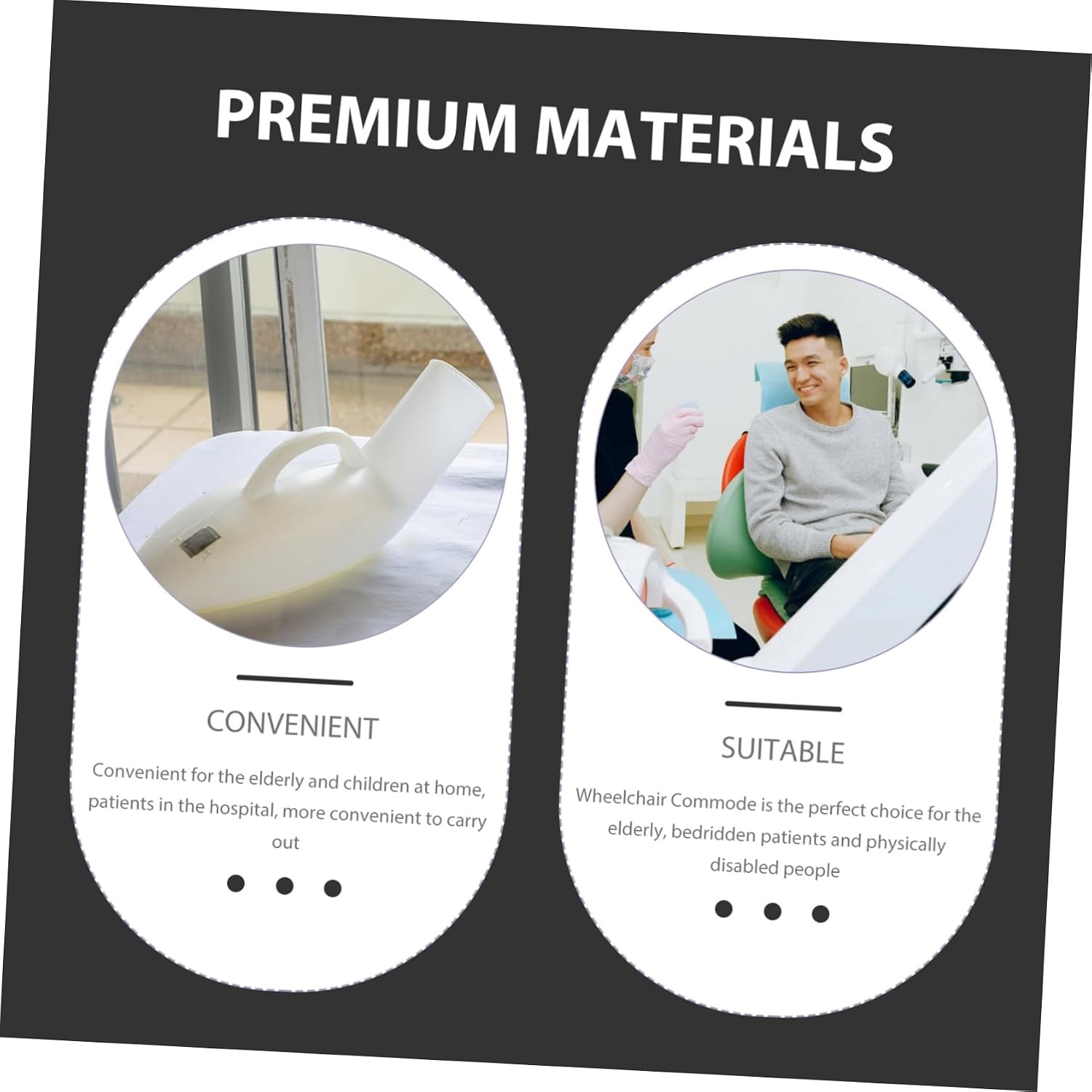 Portable Toilet for Adults Washable Wheelchair Commode for Seniors Potty Chair Design for Home Car Camping Use Sturdy Spittoon for Elderly Pregnant Women