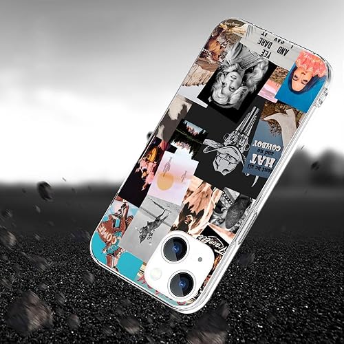 Miniatura 4 de OUYAGAOYUAN Funda compatible con iPhone 15 Plus, diseño retro occidental, vaquera, vaquera, country chic, collage estético, a prueba de golpes, con