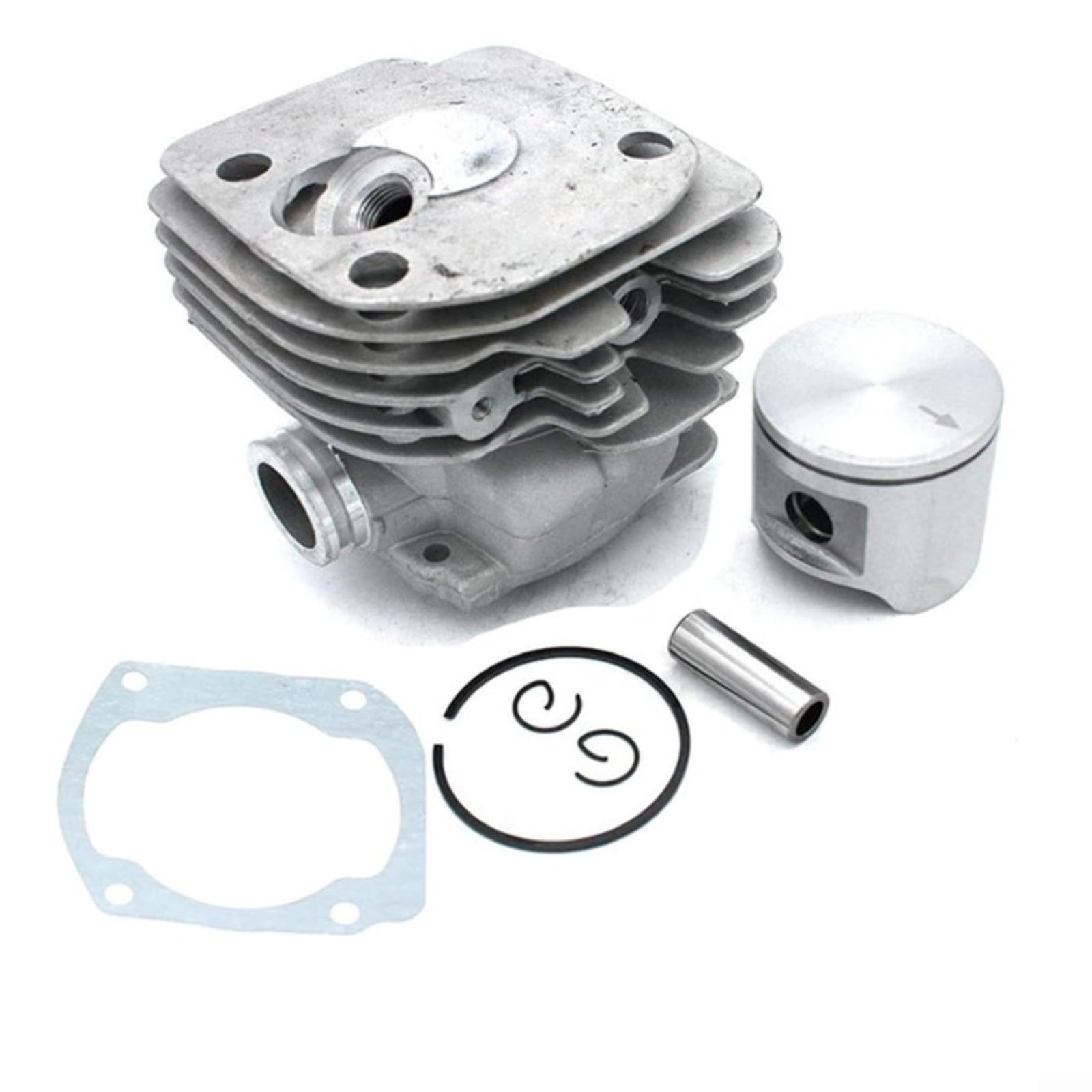 FUBESK PN 503939007 503939005 - Cilindro a porta rotonda da 48 mm per kit pistone motosega 365, set completo di ricambio in metallo con guarnizione