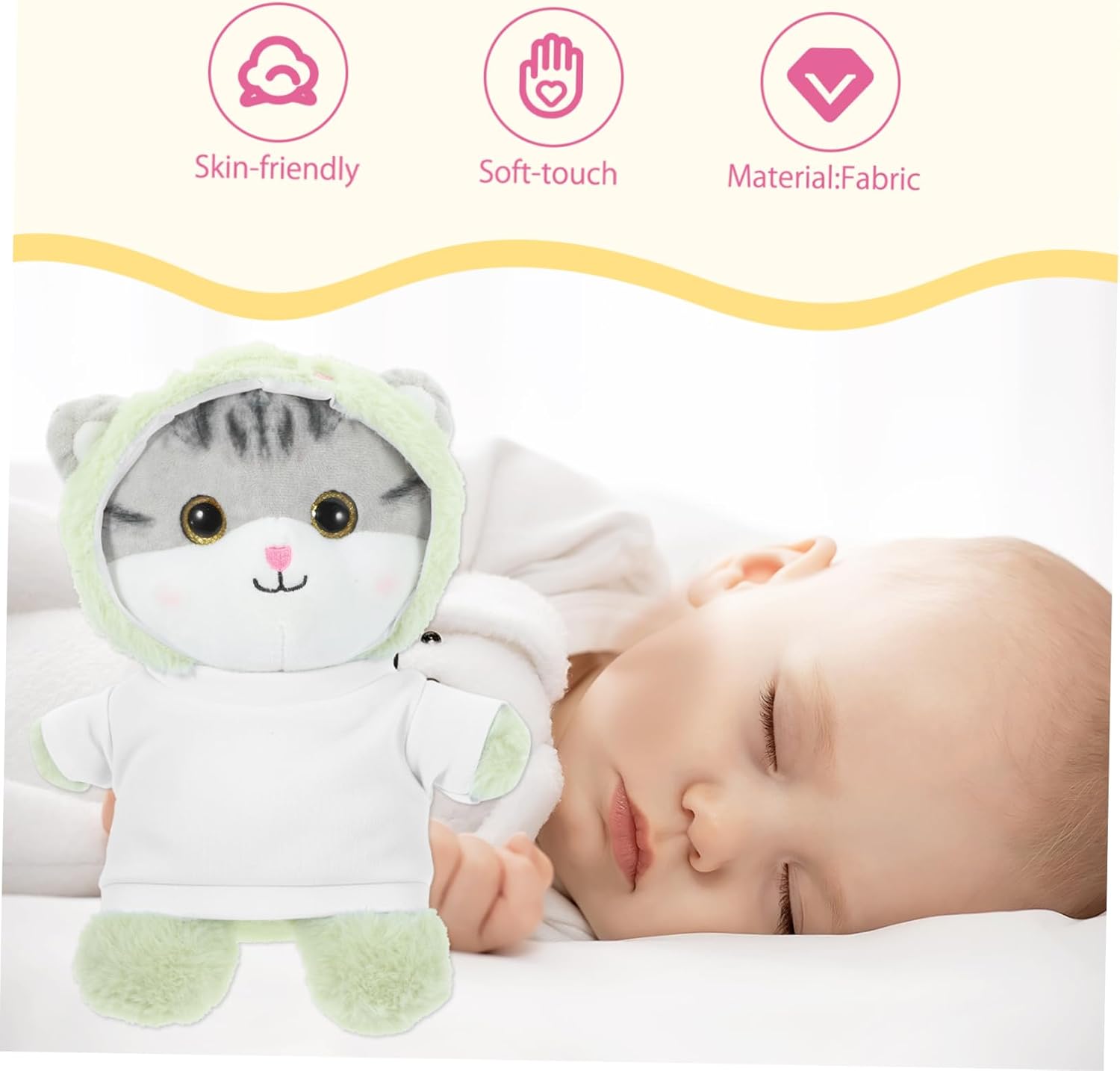 30pcs Plush Bear T-Shirt Soft Doll Clothes for Stuffed Animals Costume for Comfortable and Replacement Outfits Easy to Dress