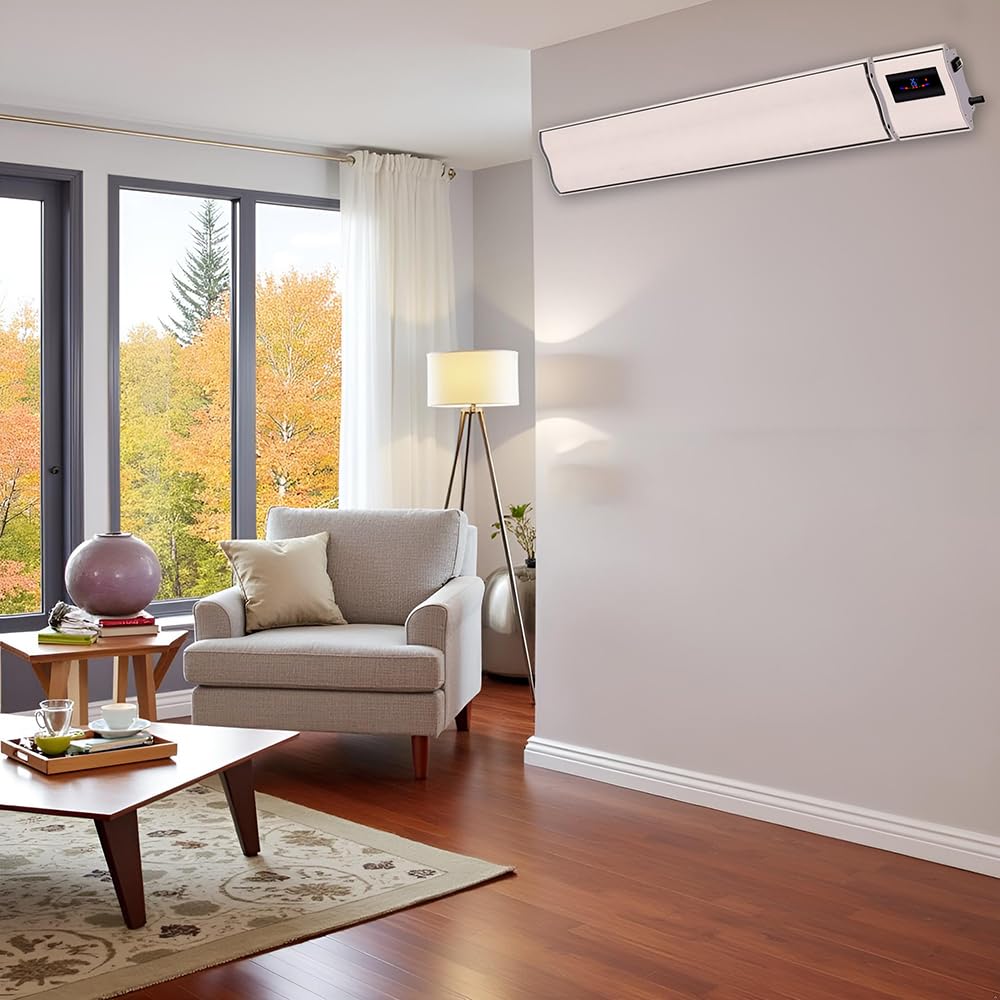 Grzejnik elektryczny ElectricSun 1200-600W biały, z WiFi aplikacja, 94x15cm