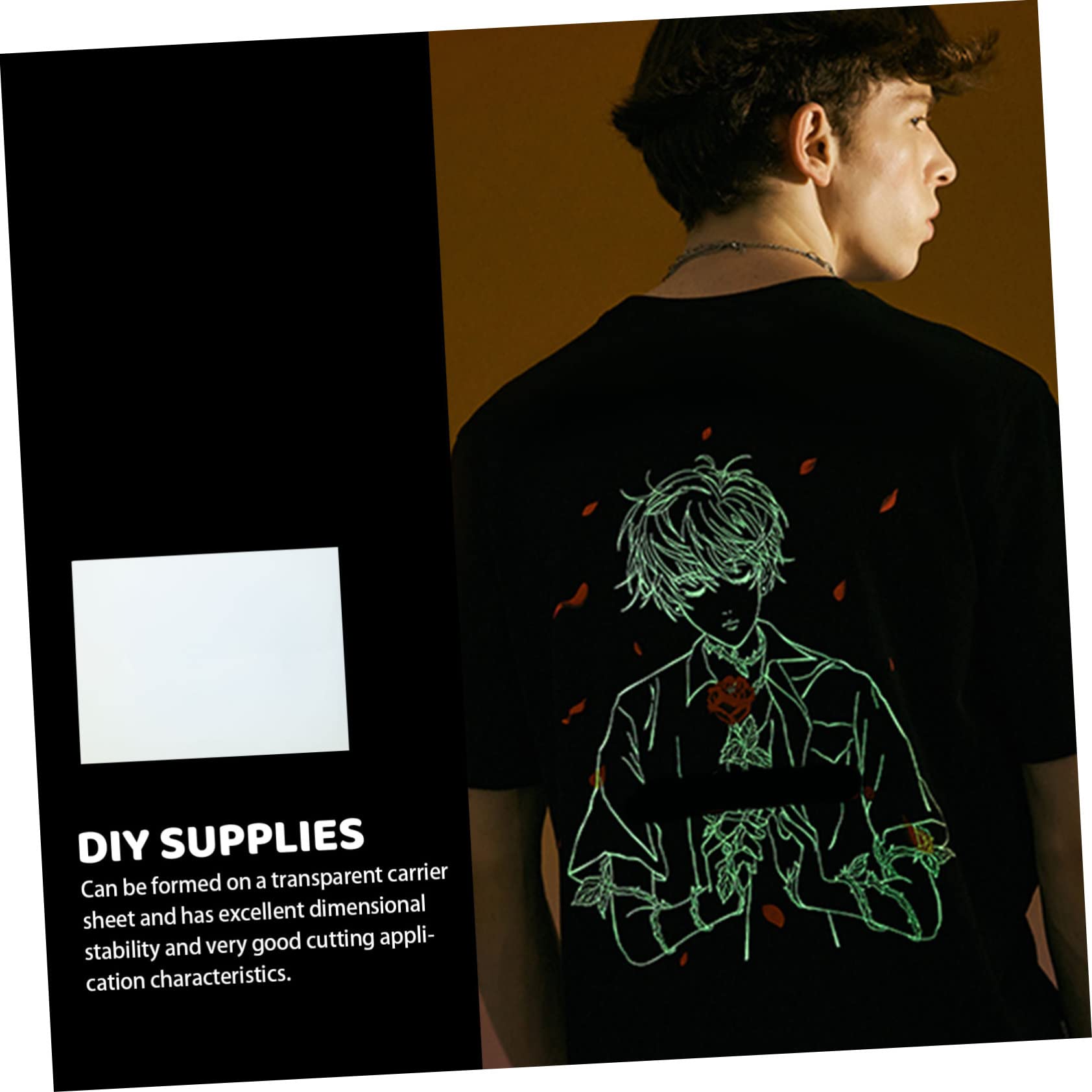 OSALADI Heat Transfer Vinyl Color Changing DIY Craft Transfer Film for Clothing Decoration Easy to Use Printing Accessory for Shirts Shoes and Hats