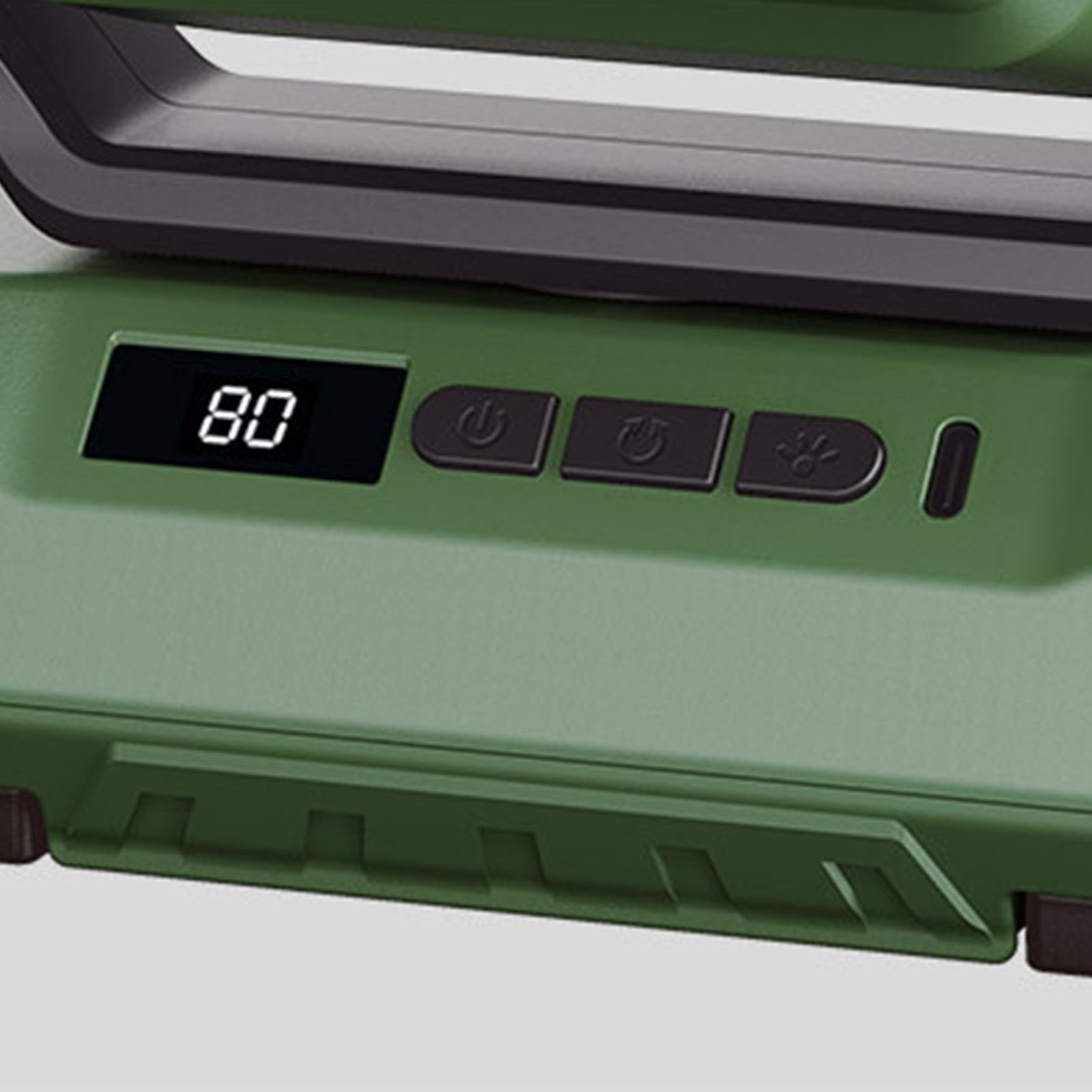 Ventilatore da campeggio per esterni, ventilatore da scrivania portatile | ventilatore da tavolo a batteria, 3 velocità, dispositivo di raffreddamento ricaricabile con luce e gancio per picnic,