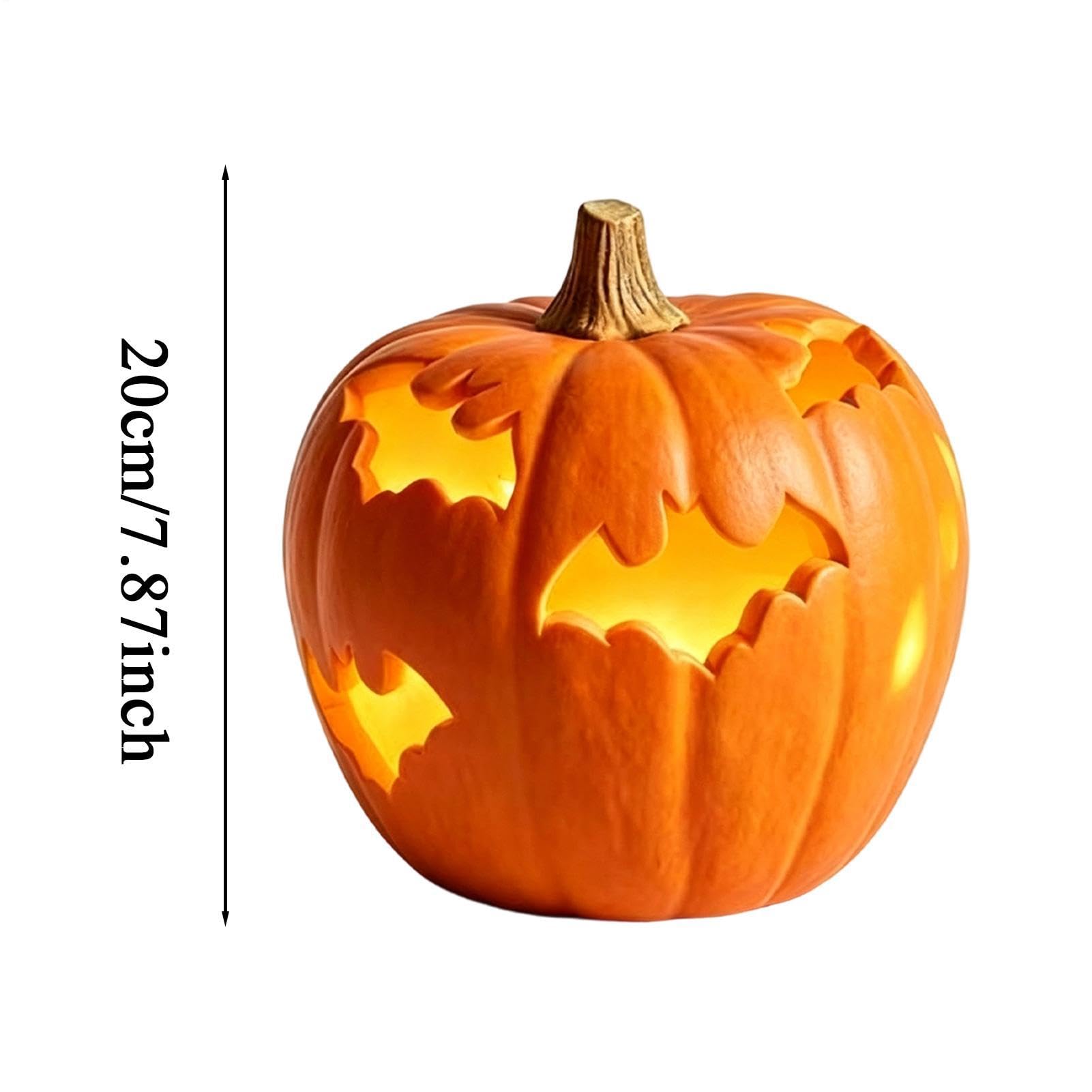 Lanterna a forma di zucca di Halloween, per le vacanze, lampada da tavolo, pensierino per feste | Lanterna a forma di zucca di Halloween, per feste, interni ed esterni, bar, fattoria