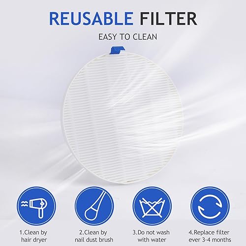 Miniatura 6 de BQAN Colector de polvo de uñas, potente extractor ajustable de 80 W con cepillo y 2 filtros reutilizables, colector de polvo al vacío de uñas para