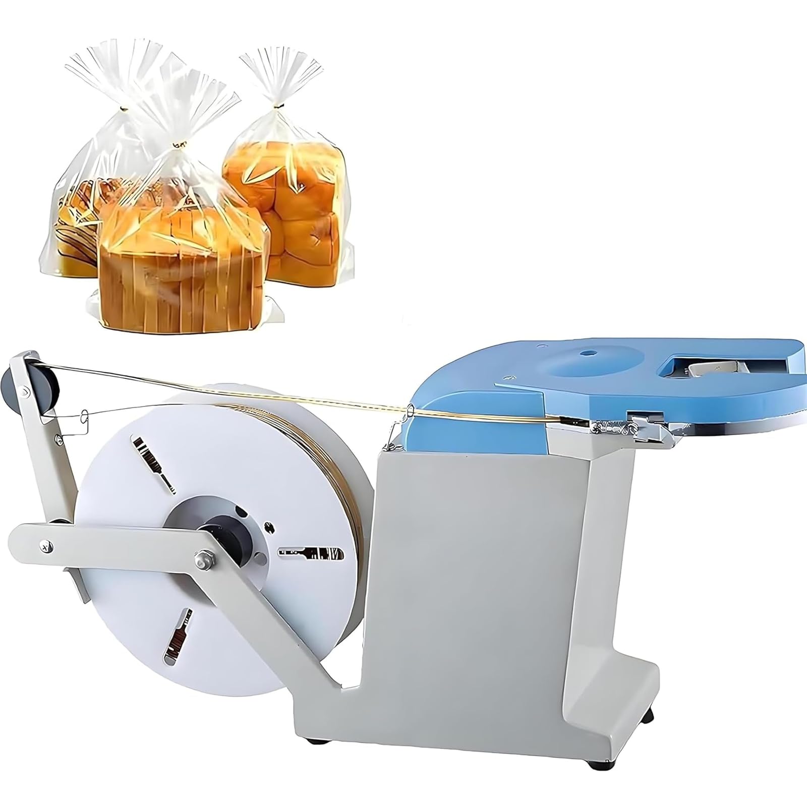 Xjleftonomie Automatic Twist Tie Machine For Bag Closure, Semi-Automatic Metallic Wire Tying Tool With Adjustable Tightening Circle, Ideal For Food, Bakery, Candy, And Gift Packaging