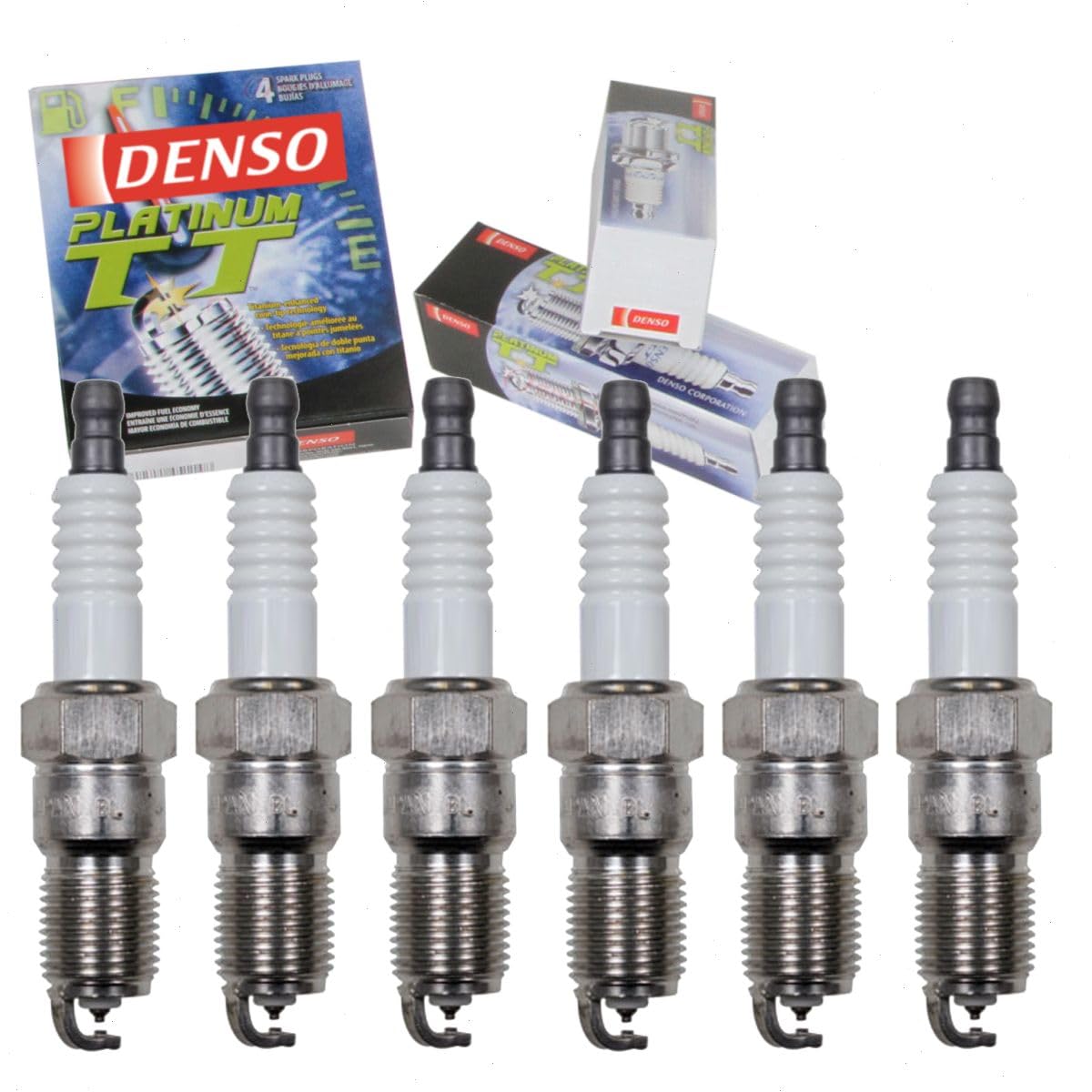6 pc DENSO Platinum TT Spark Plugs (3.0L V6 2001–2012)