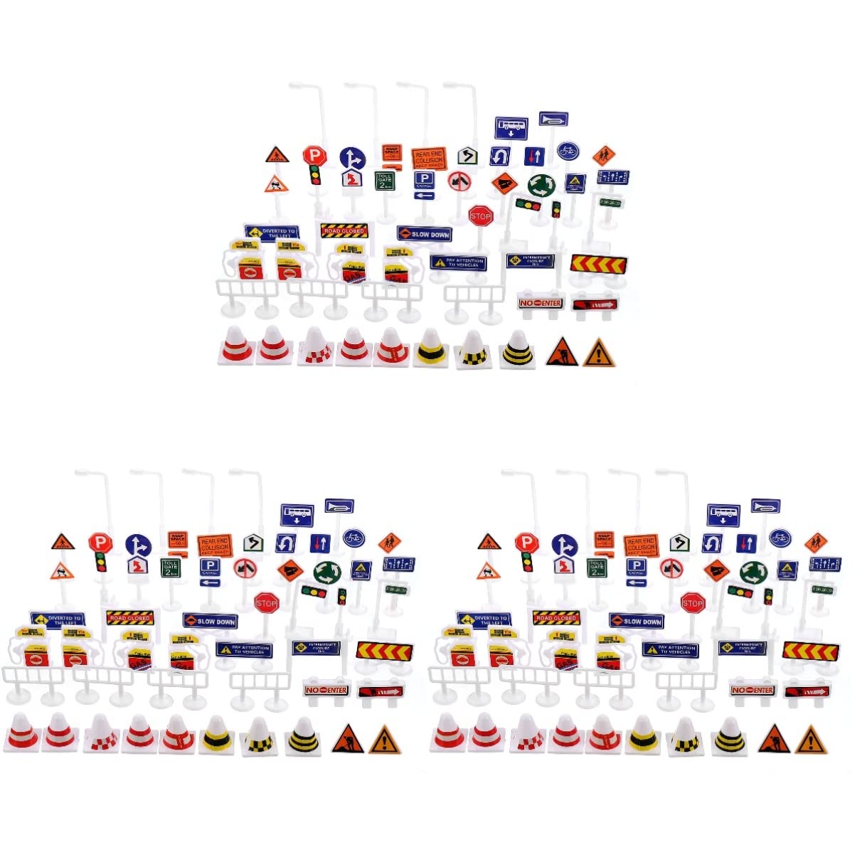 Toyvian Jouet De Panneau De Signalisation Routière 168 Pièces Jouet Cognitif pour Enfants Apprentissage des Règles De Circulation Et De La Sécurité Jeu Interactif Parent-Enfant