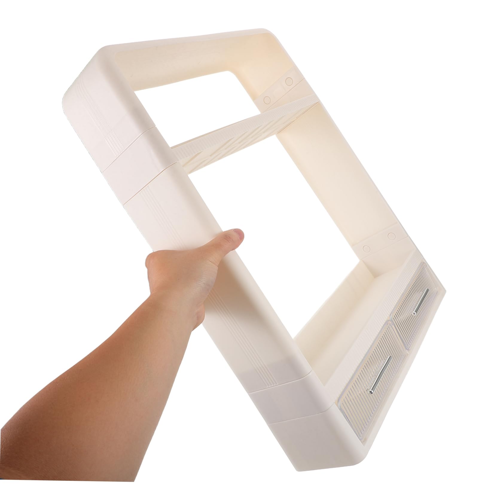 MAGICLULU Gewürzregal für Wandmontage Hängendes Küchenregal aus Robustem Material Ablage für Gewürzgläser und Küchengeräte ohne Bohren zu Installieren